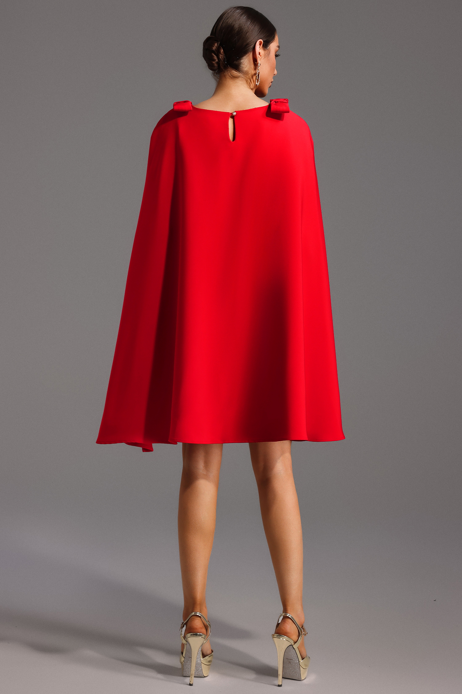 Ierra Shawl Bow Mini Dress