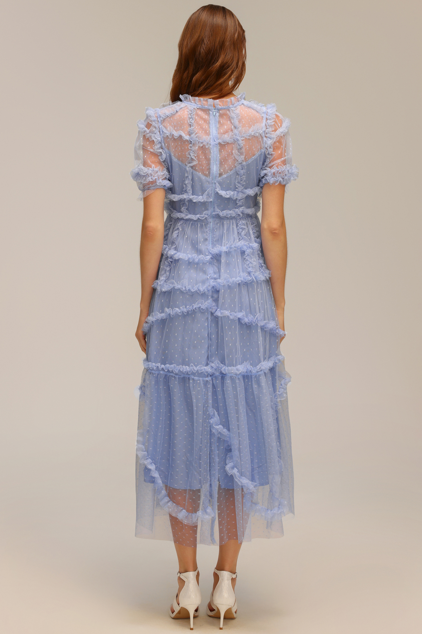 Tessy Short Sleeve Folds Maxi Dress