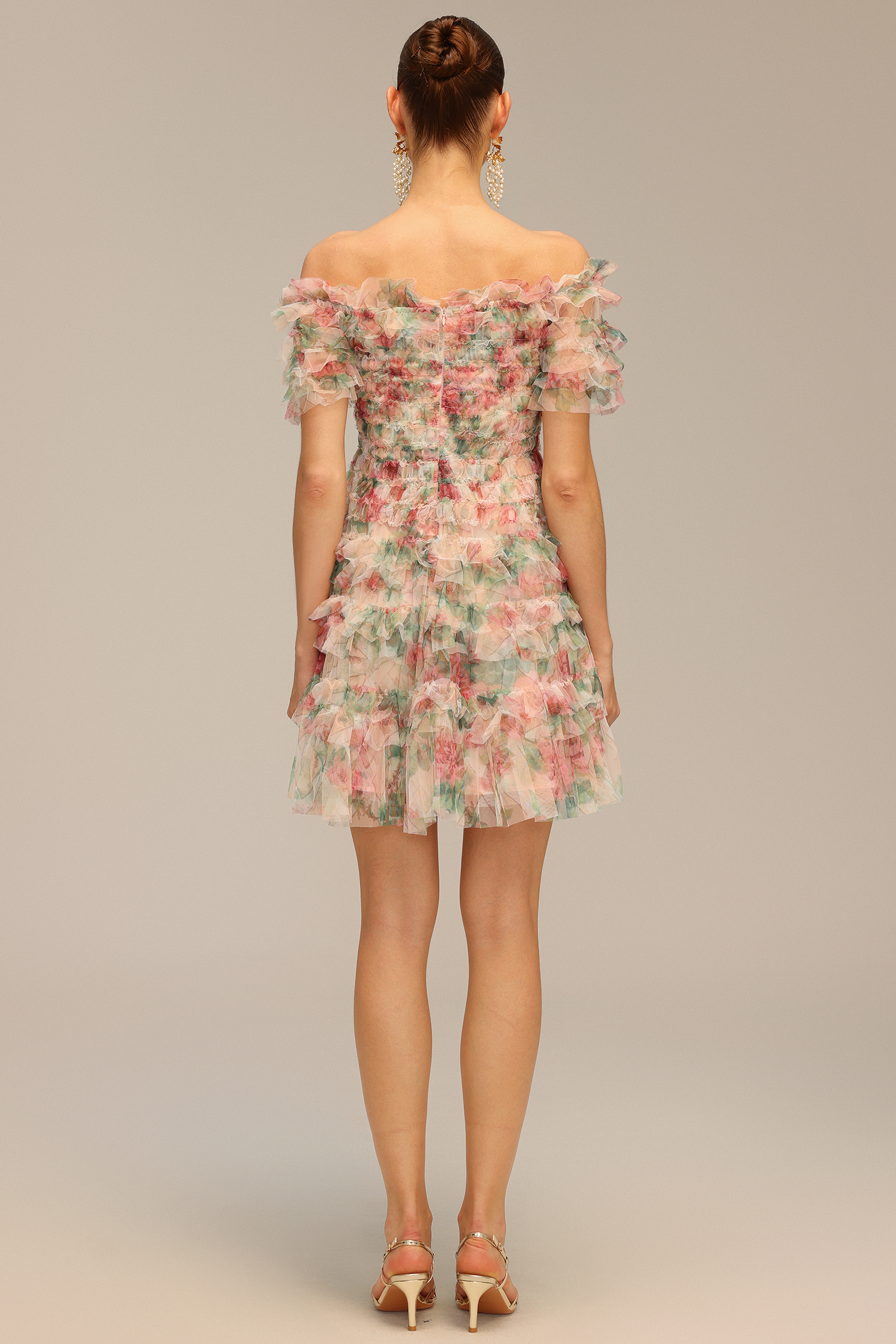 Hakula Off-The-Shoulder Flounce Mini Dress