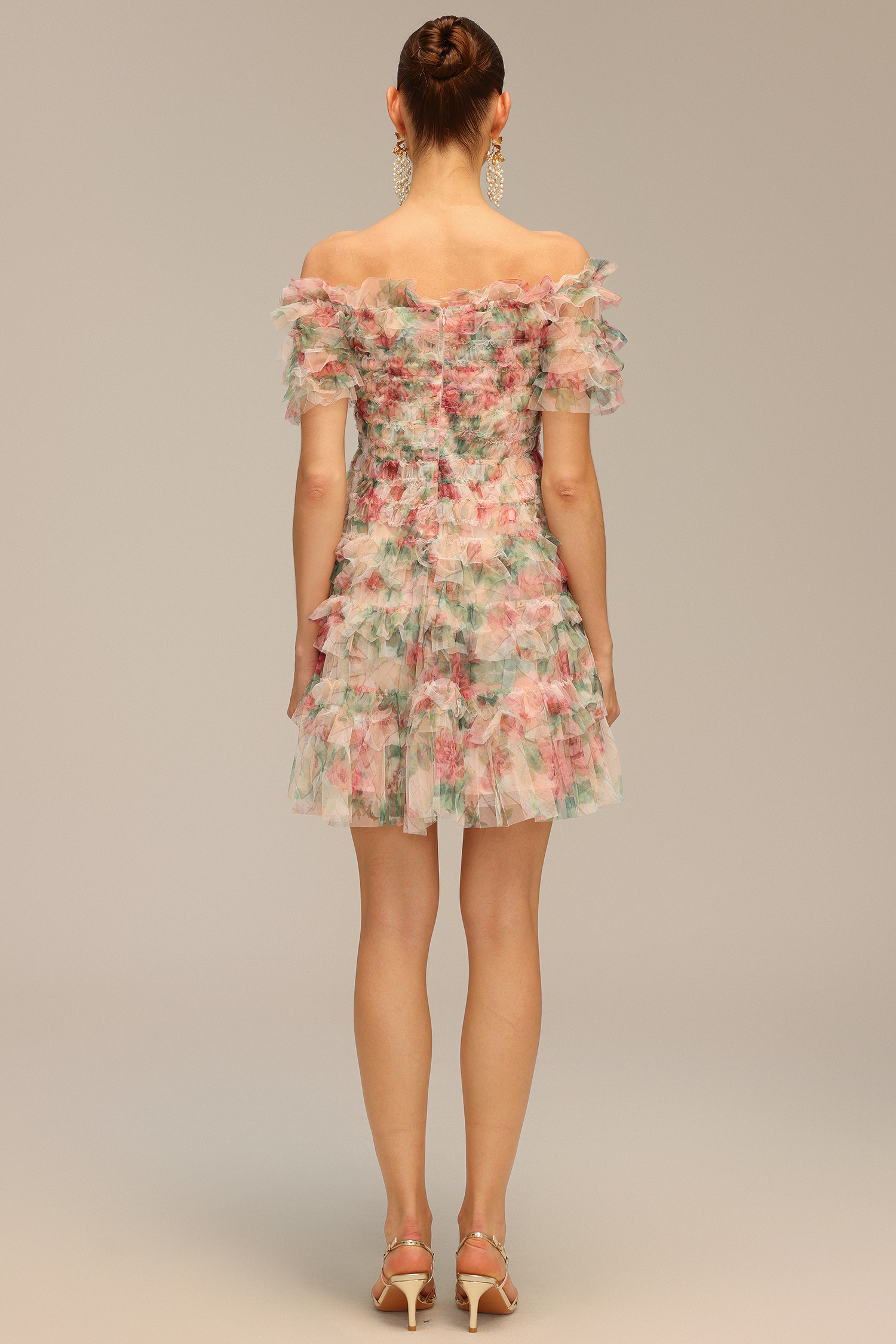 Hakula Off-The-Shoulder Flounce Mini Dress