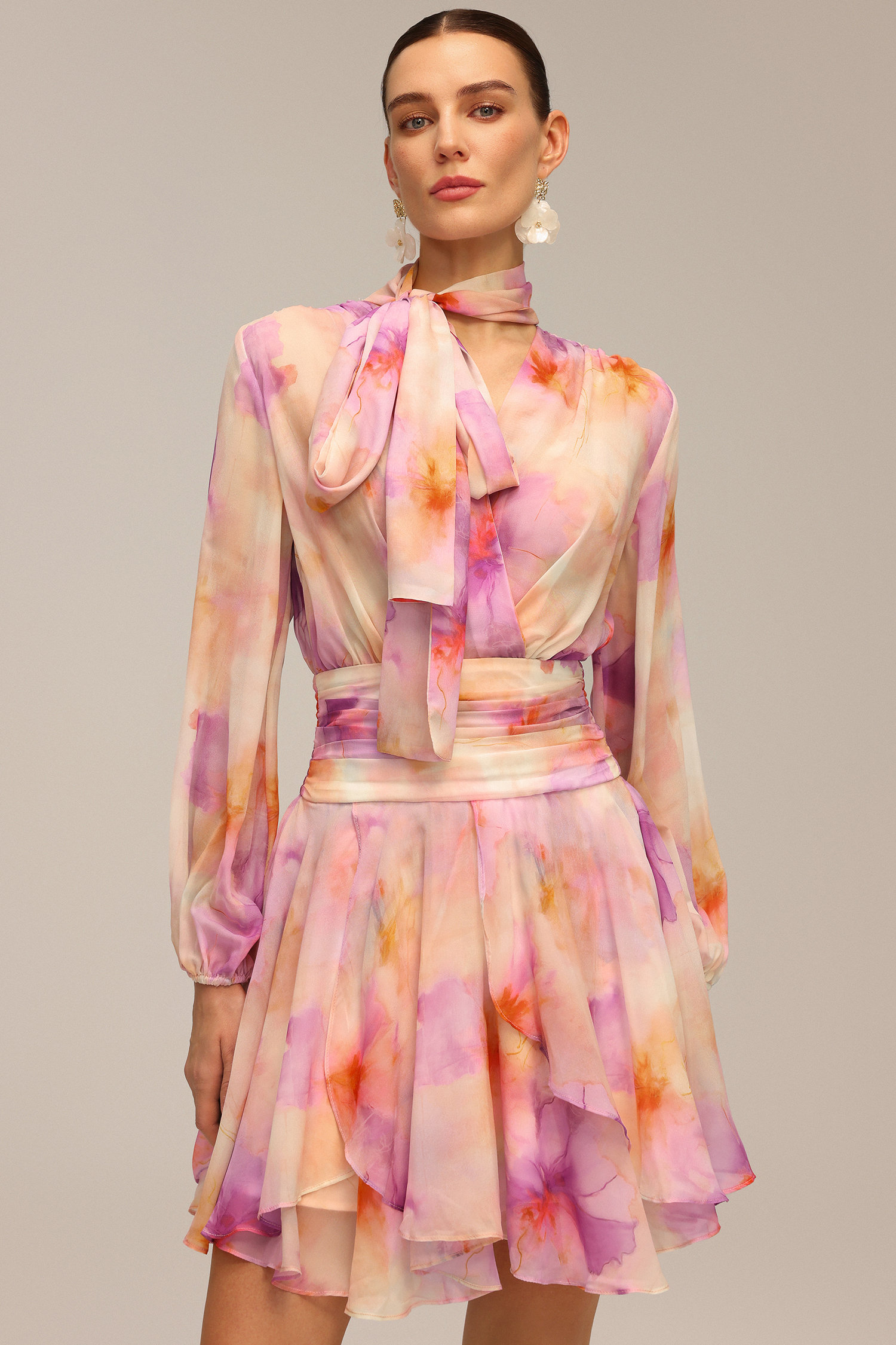 Lydda Halter Floral Printed Maxi Dress – Bellabarnett