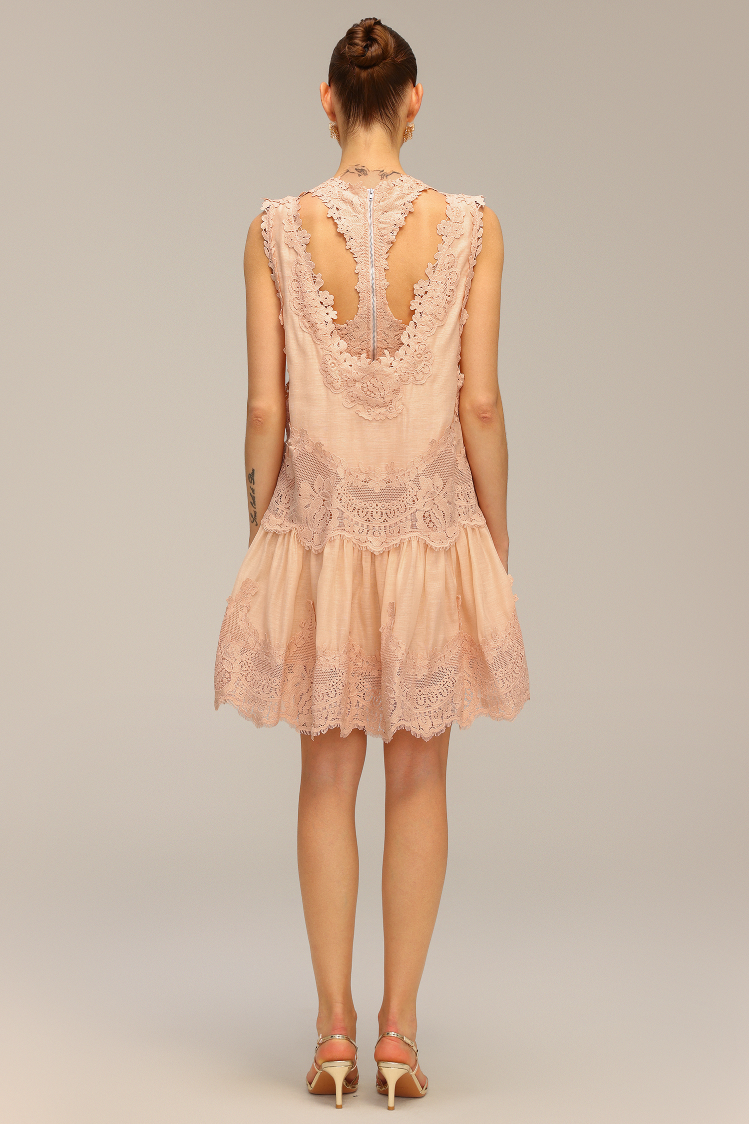 Labiny Flowers Lace Hollow Out Two-Piece Set