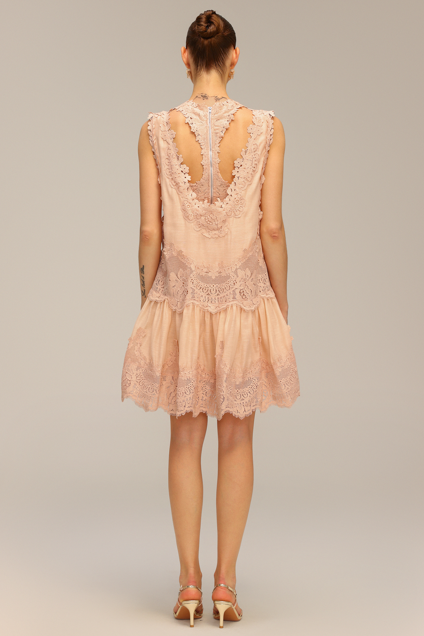 Labiny Flowers Lace Hollow Out Two-Piece Set