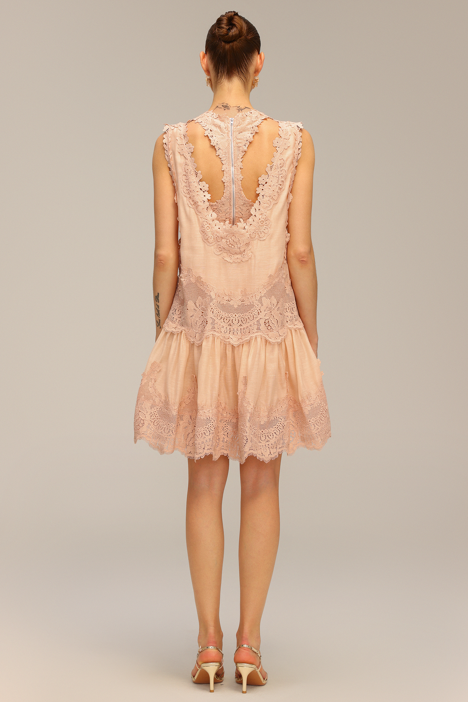 Labiny Flowers Lace Hollow Out Two-Piece Set