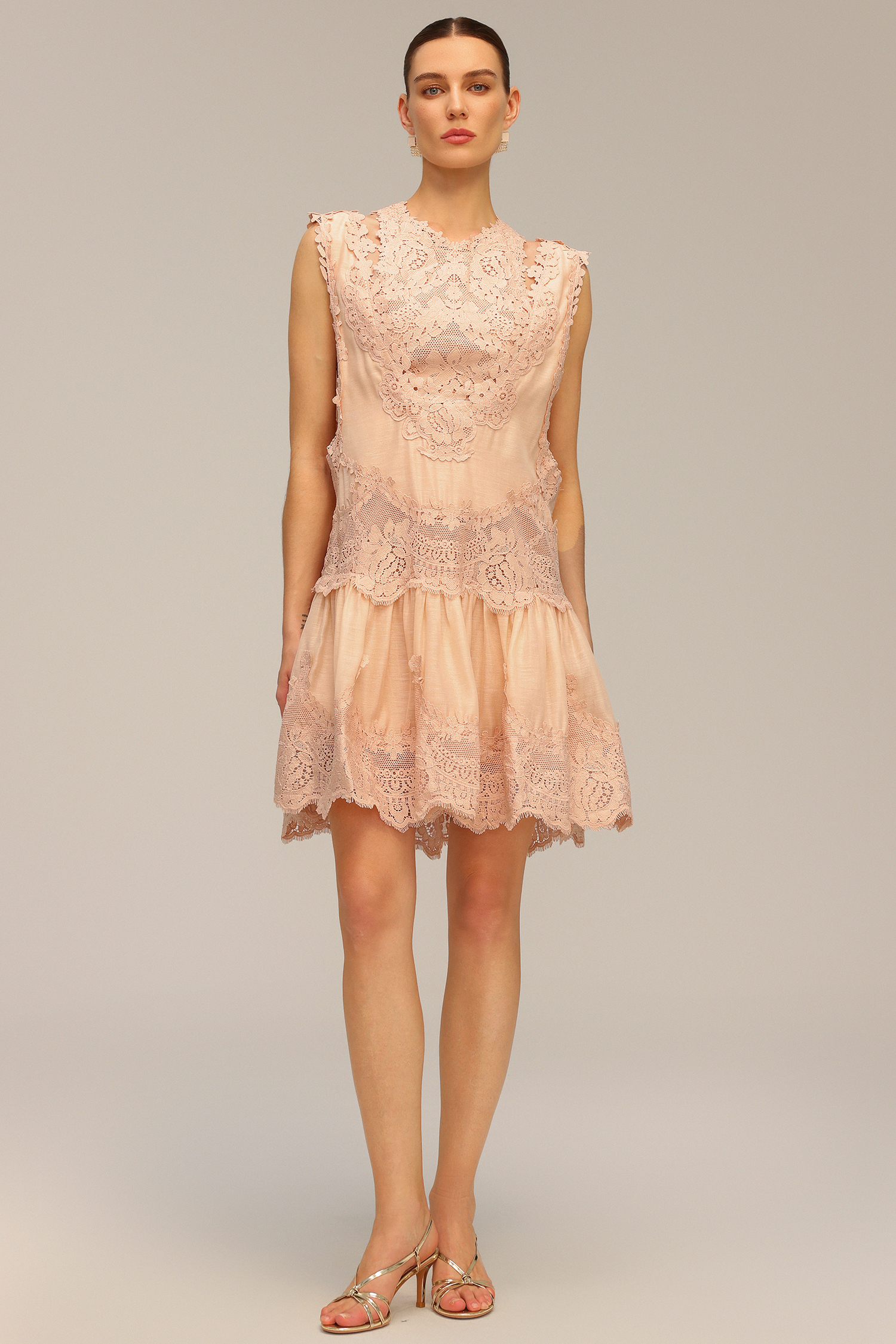 Labiny Flowers Lace Hollow Out Two-Piece Set