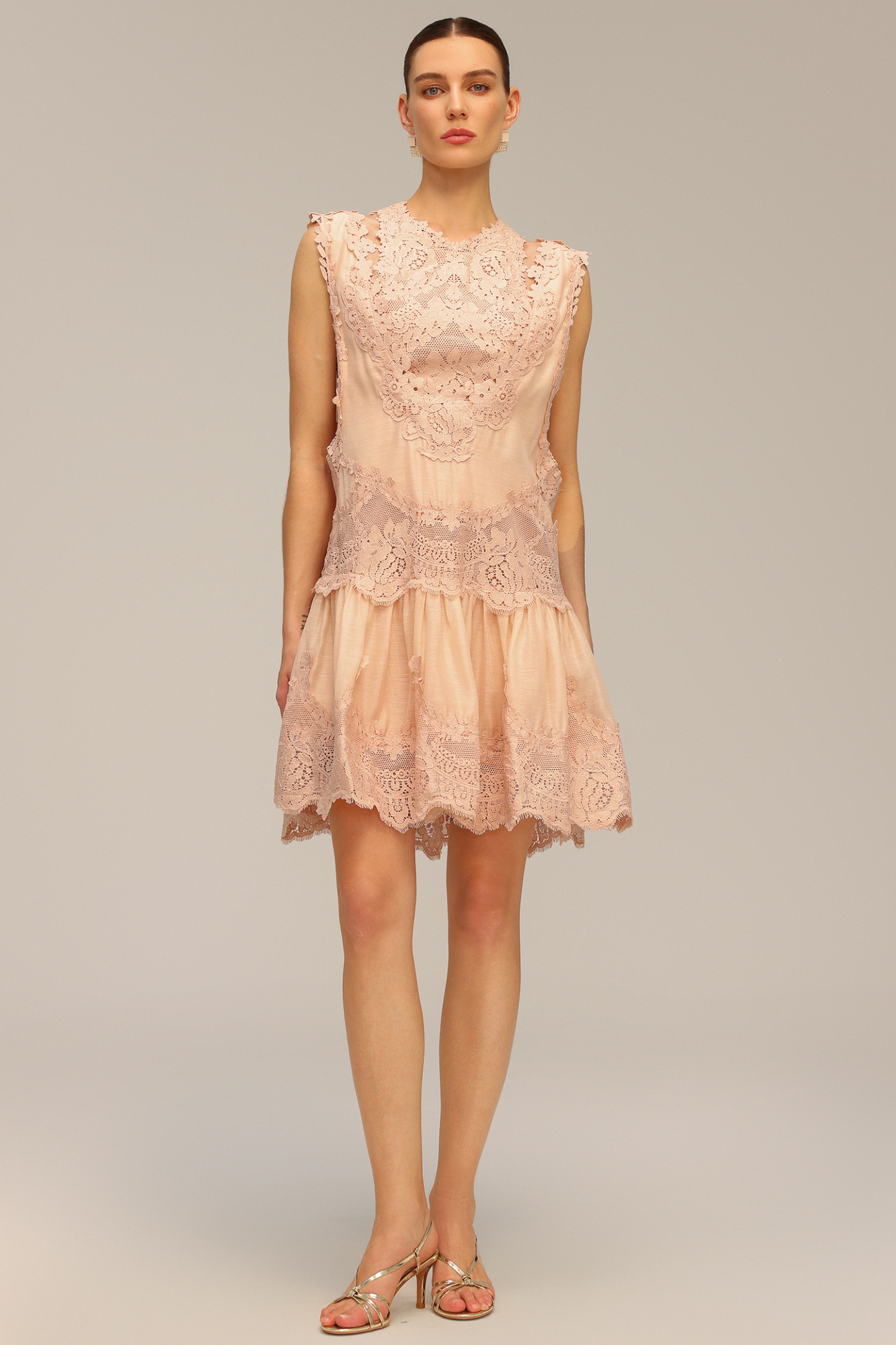 Labiny Flowers Lace Hollow Out Two-Piece Set