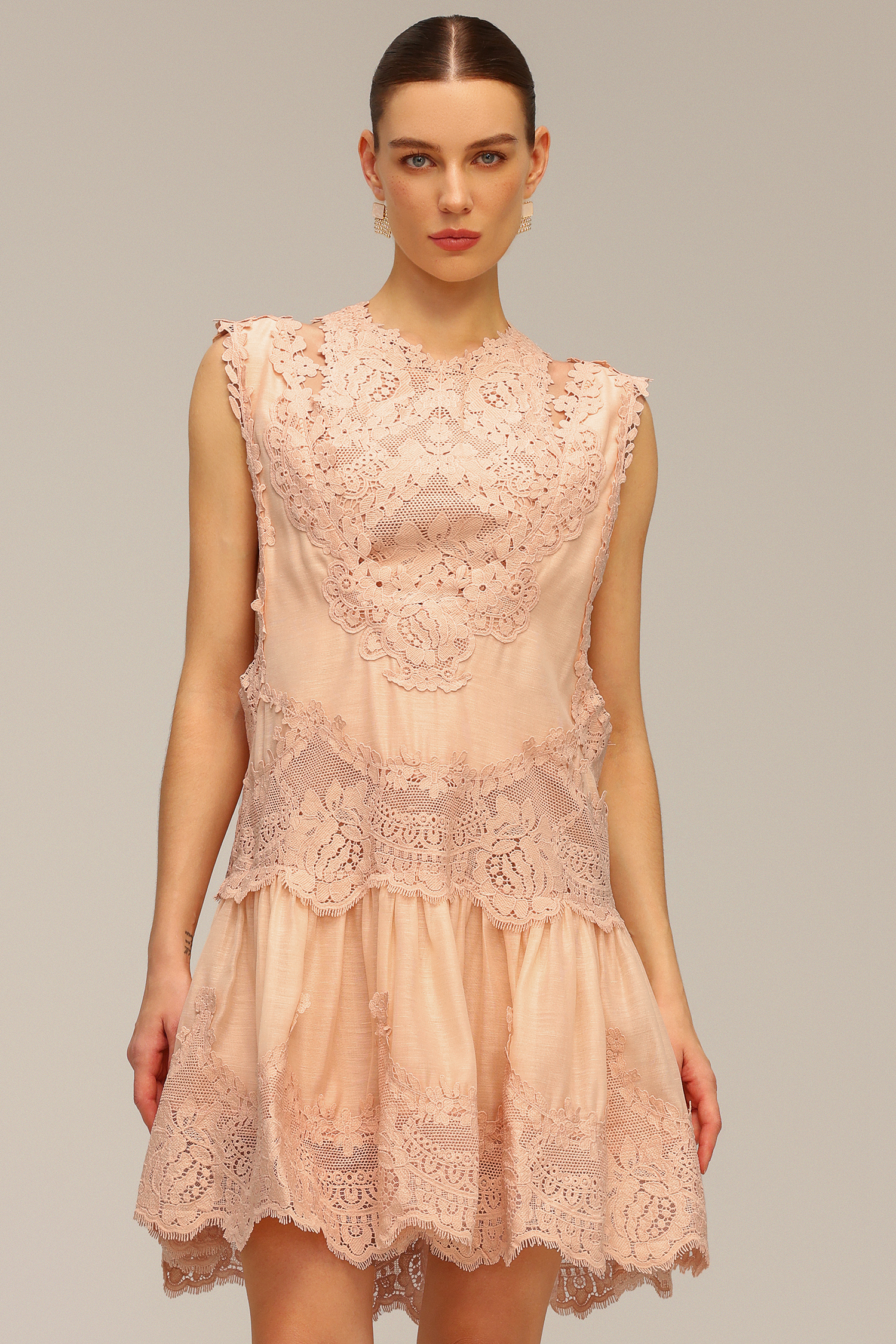 Labiny Flowers Lace Hollow Out Two-Piece Set