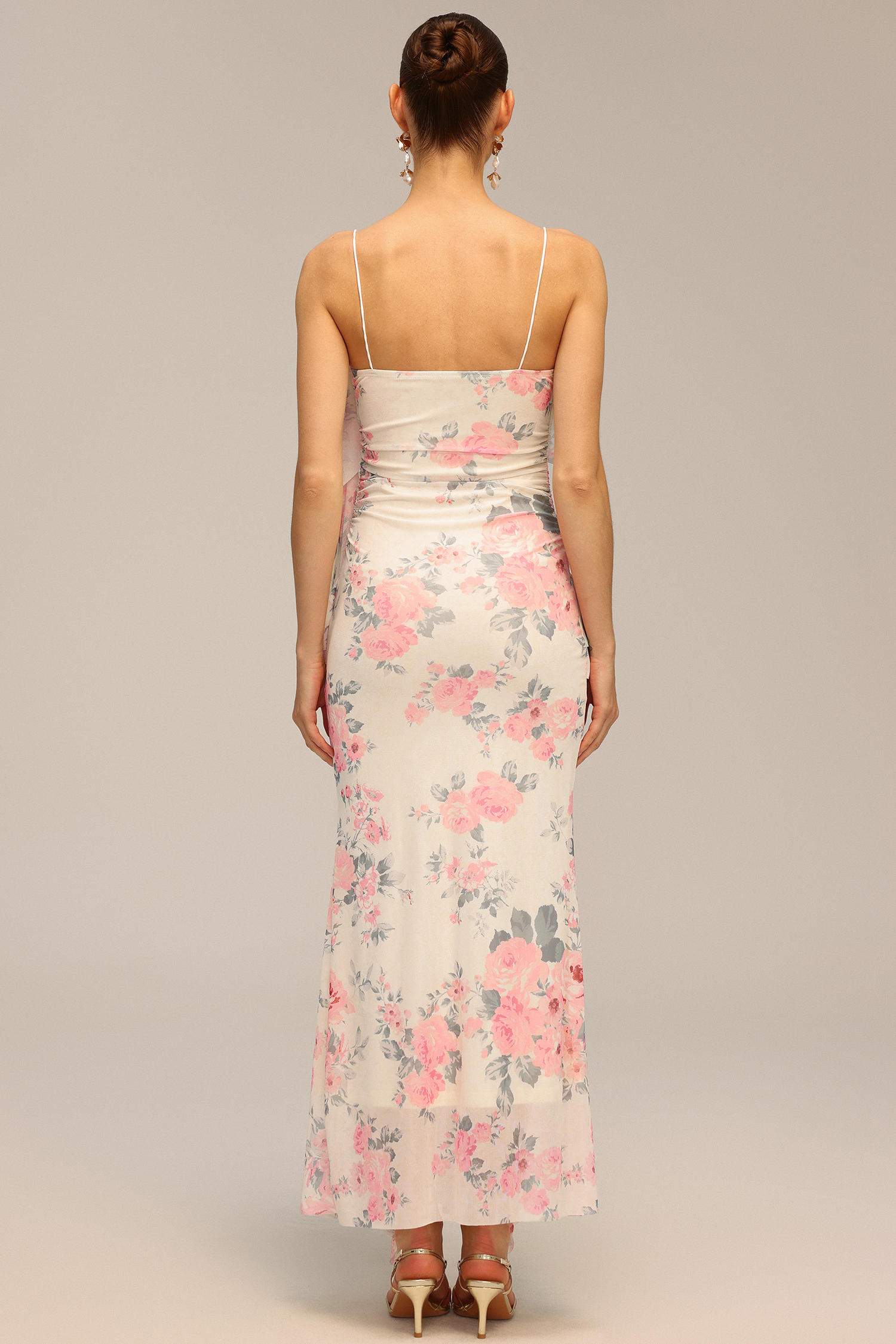 Noor Halter Printed Flowers Maxi Dress