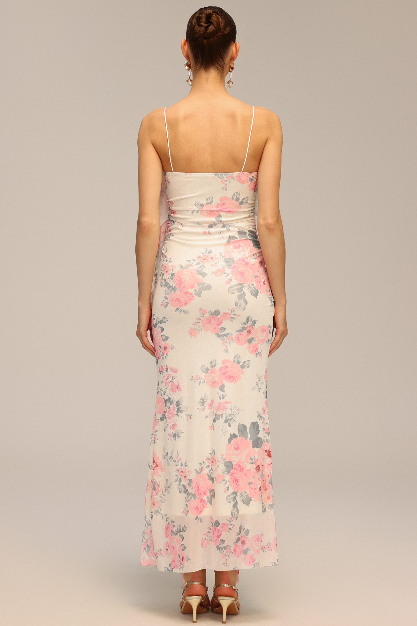 Noor Halter Printed Flowers Maxi Dress