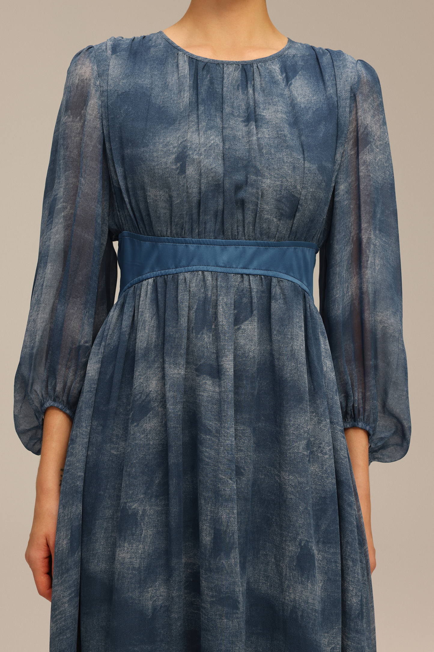 Uabeza Print Long Sleeve Maxi Dress