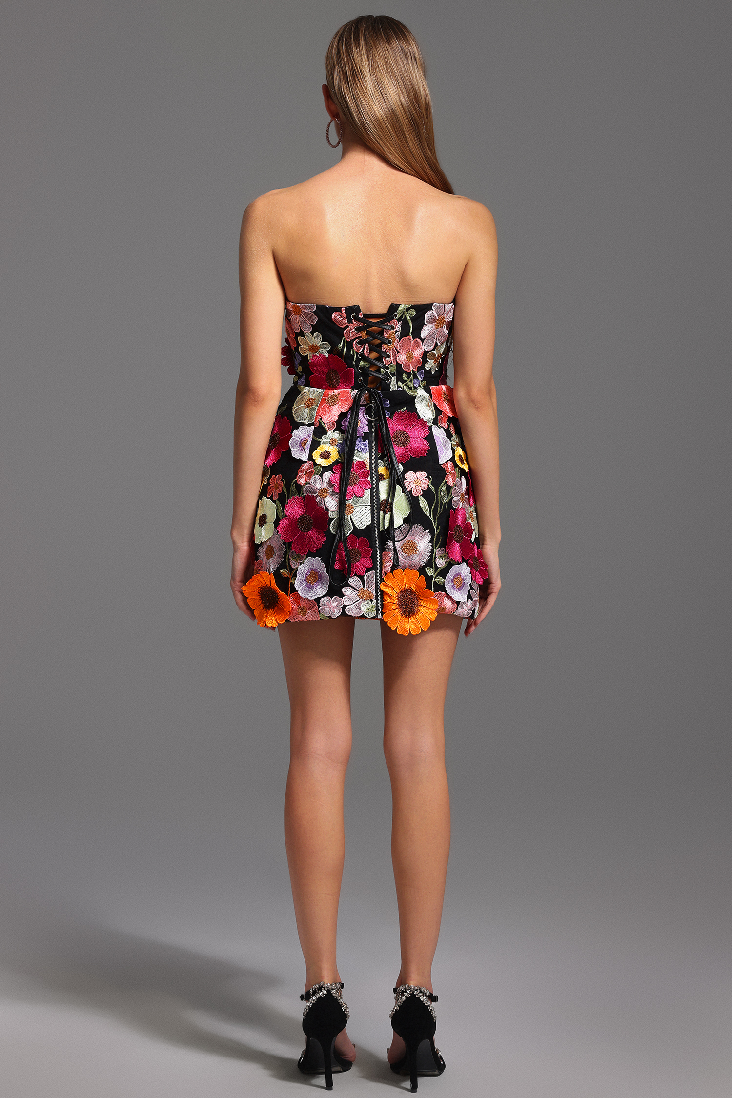 Yedda Sleeveless Flowers Mini Dress