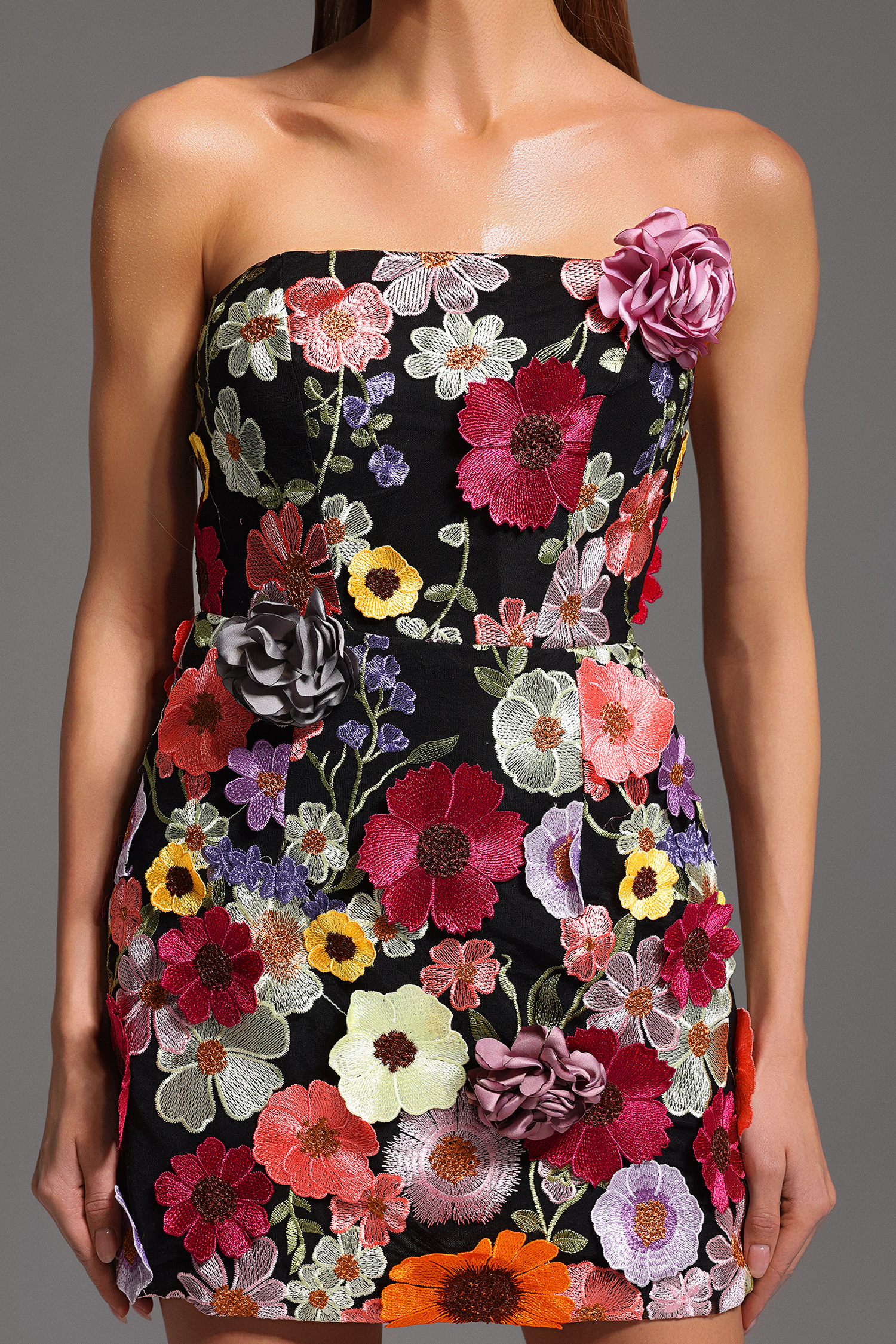 Yedda Sleeveless Flowers Mini Dress