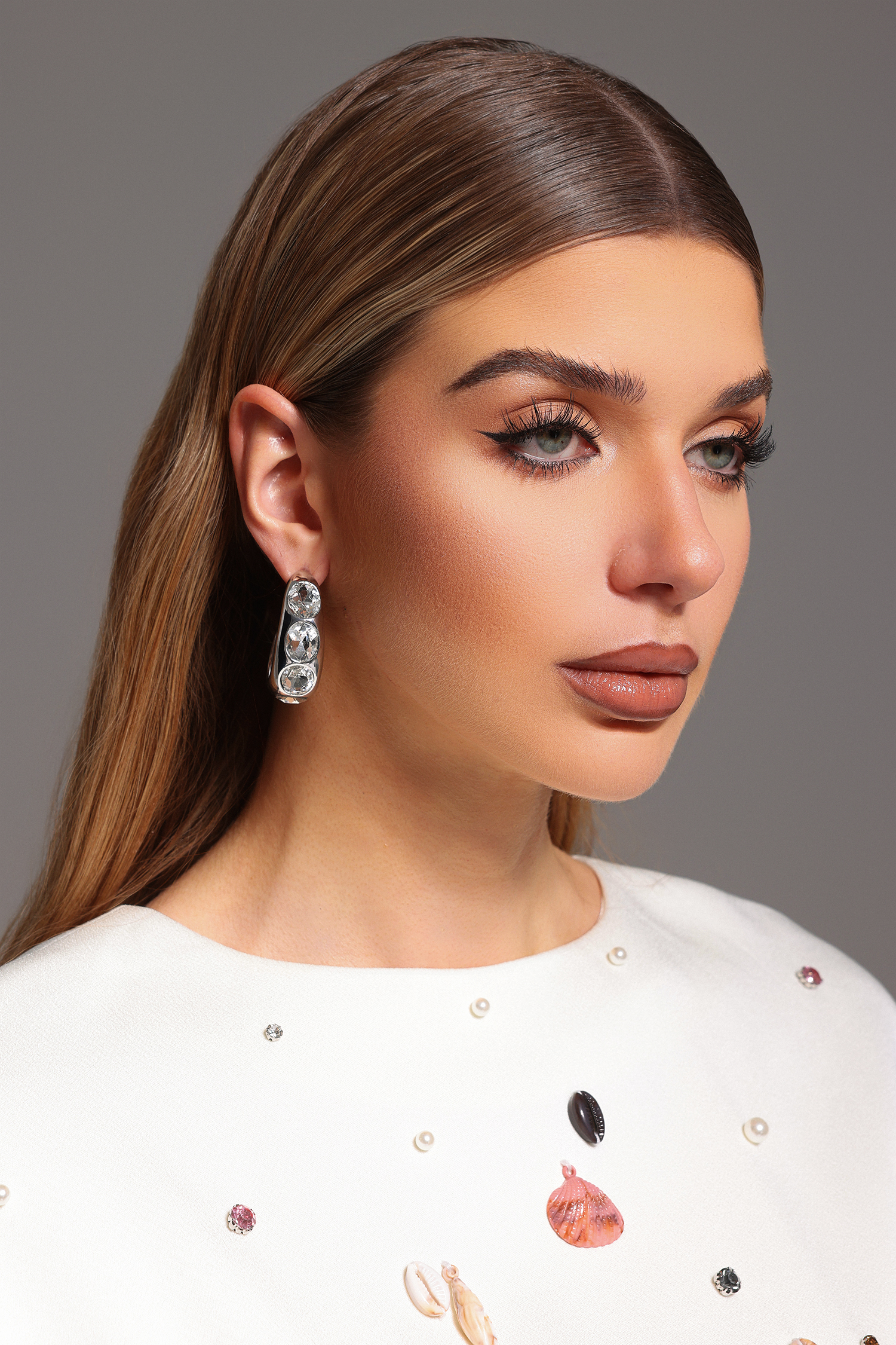 Tatum Diamond Ellipse Earrings