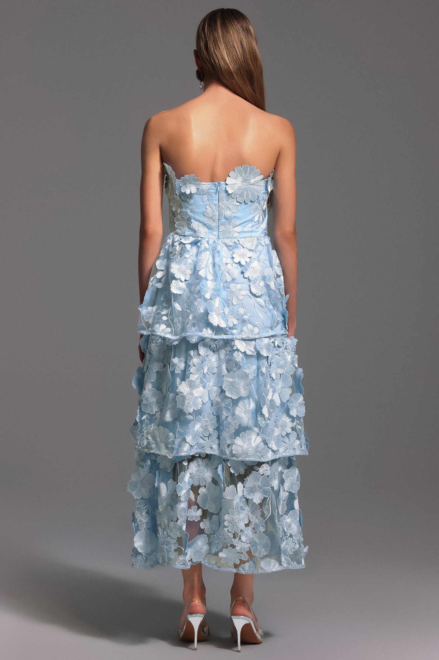 Keeli Off-The-Shoulder Flowers Maxi Dress