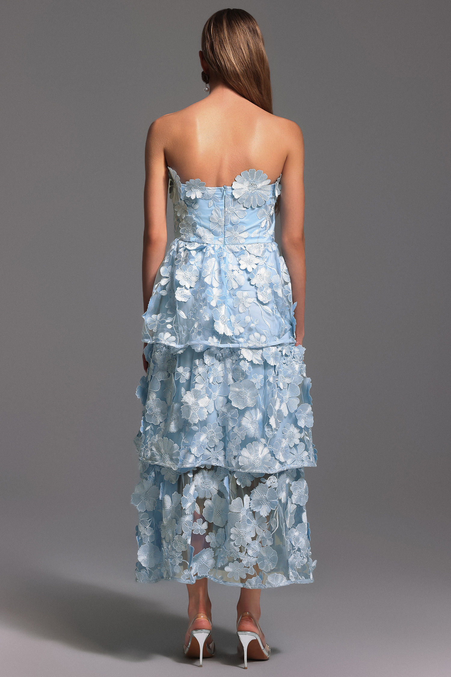 Keeli Off-The-Shoulder Flowers Maxi Dress