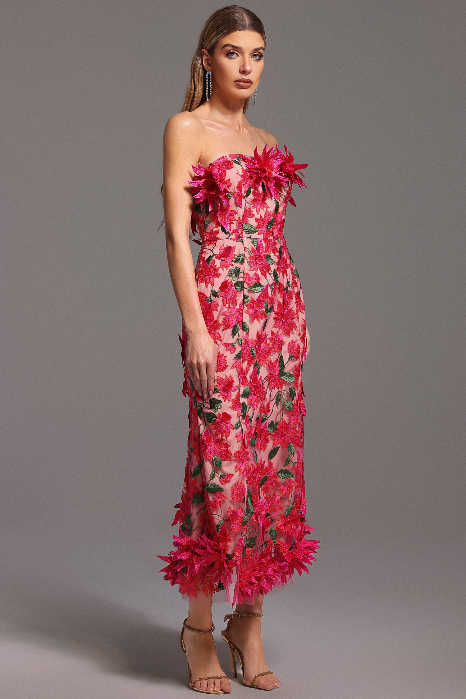 Weirdo Sleeveless Flowers Maxi Dress