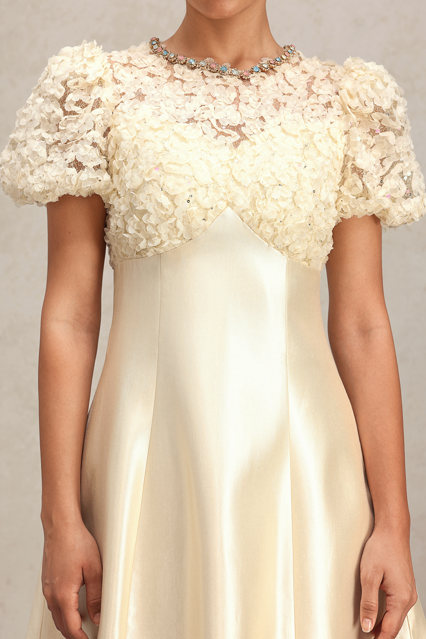 Juno Short Sleeve Embroidery Lace Diamond Mini Dress