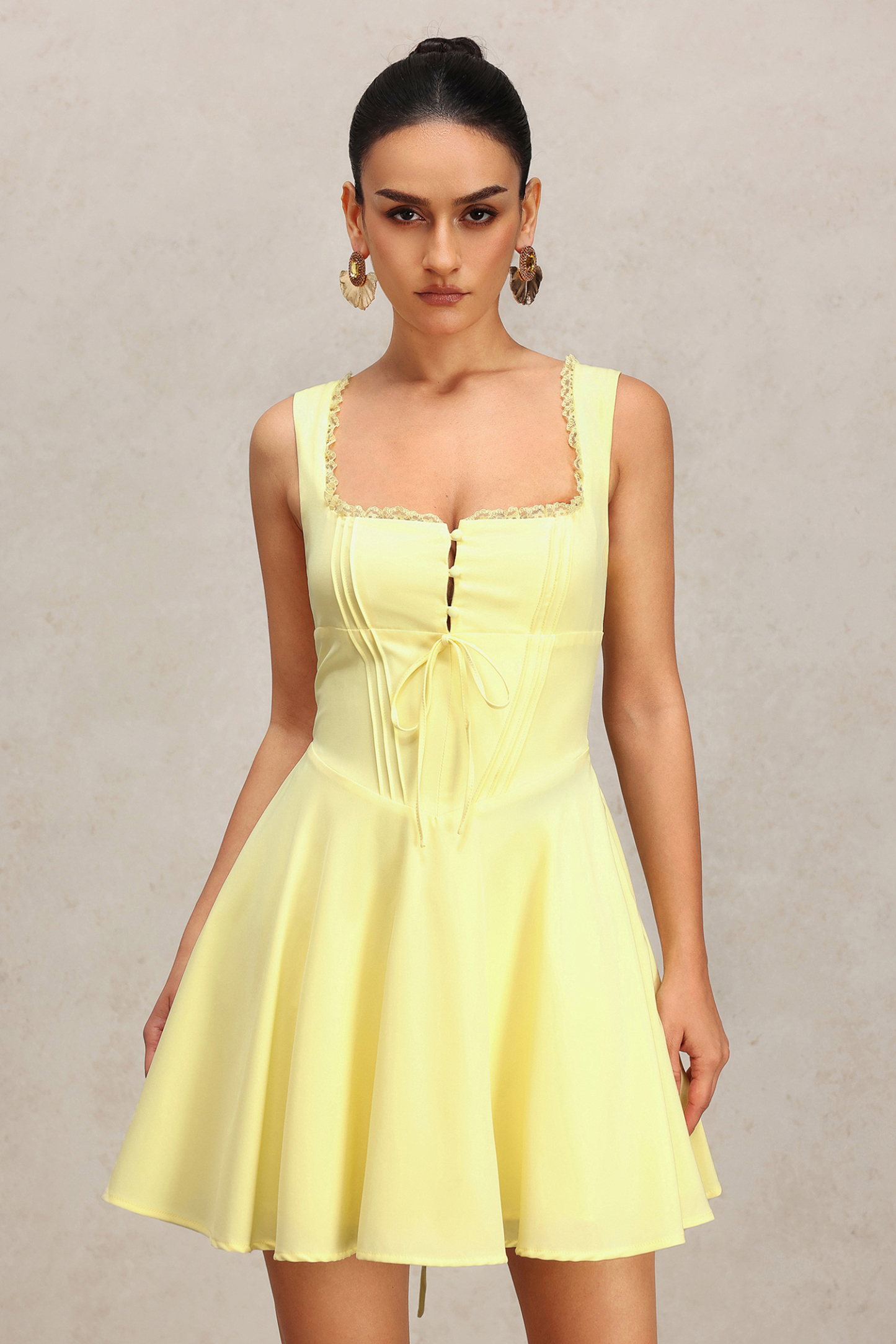 Nicole Halter Bowknot Mini Dress