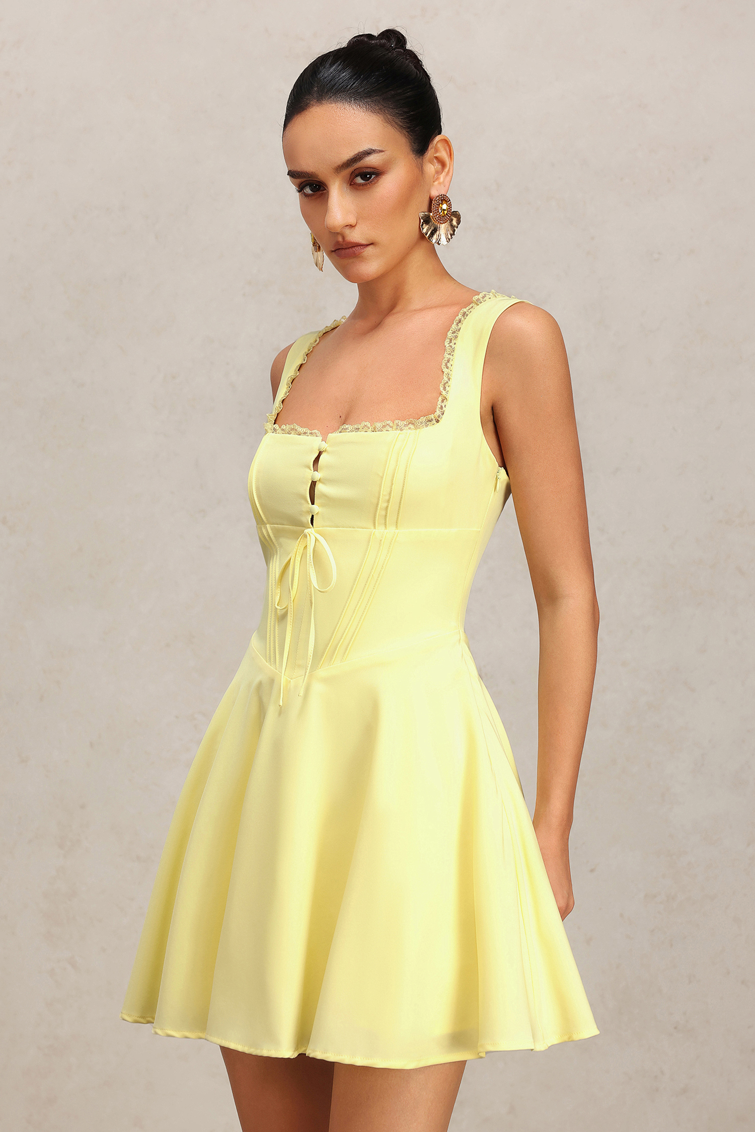 Nicole Halter Bowknot Mini Dress