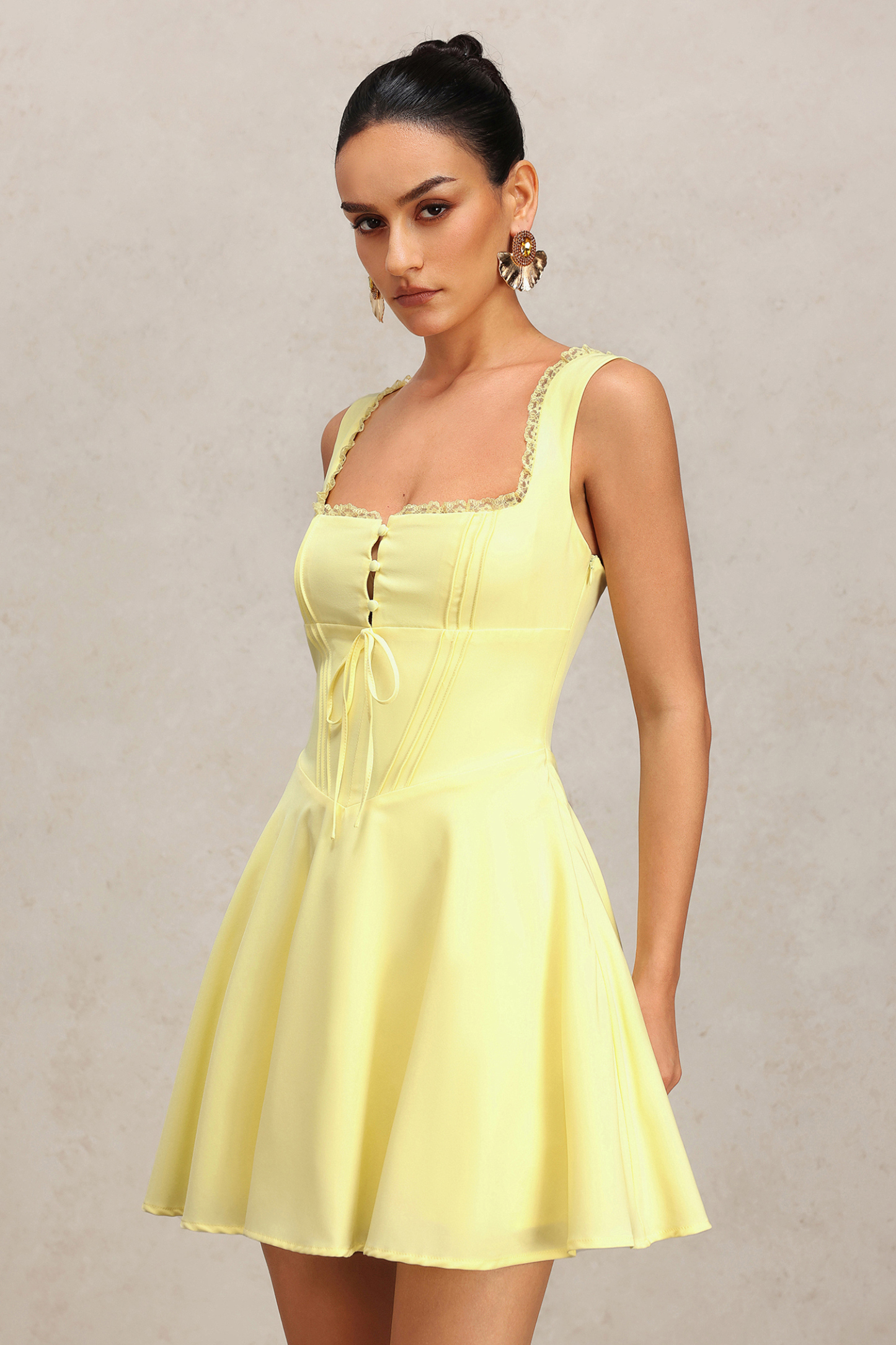 Nicole Halter Bowknot Mini Dress