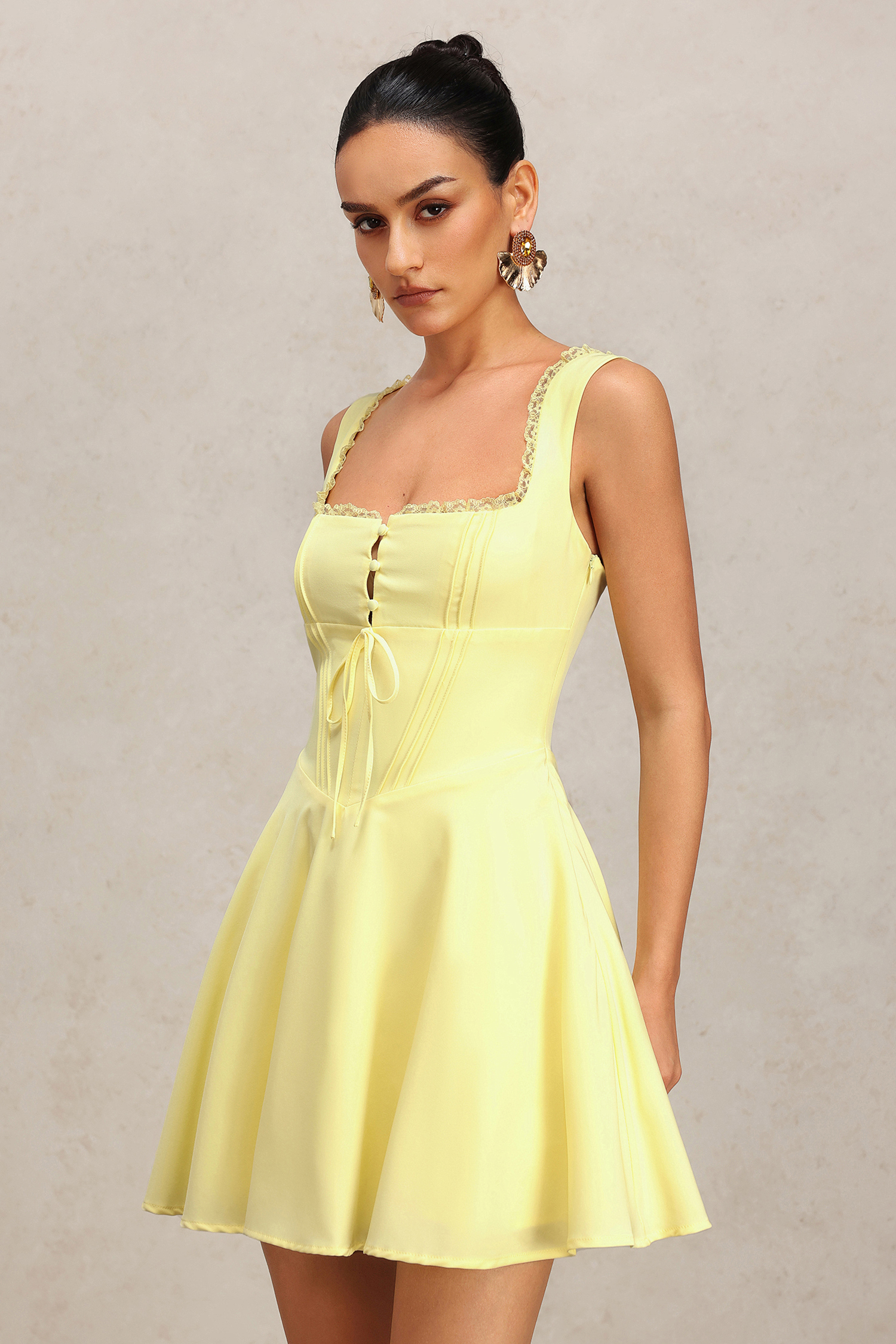 Nicole Halter Bowknot Mini Dress