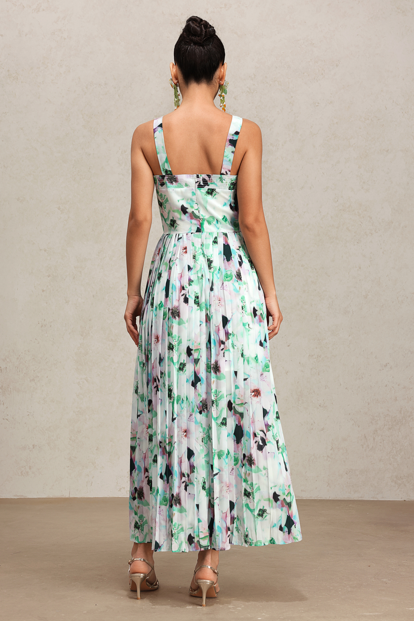 Renaa Halter Floral Printed Maxi Dress