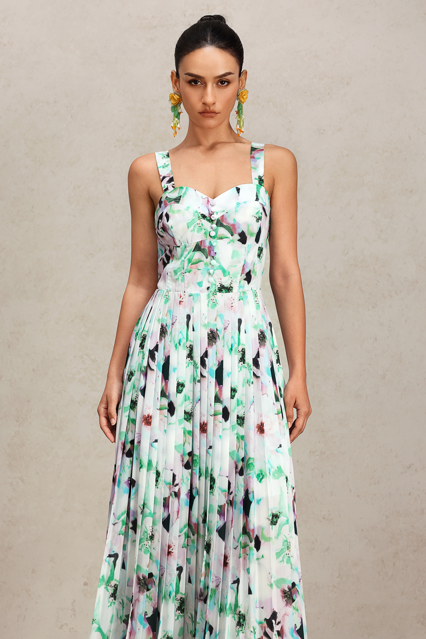Renaa Halter Floral Printed Maxi Dress