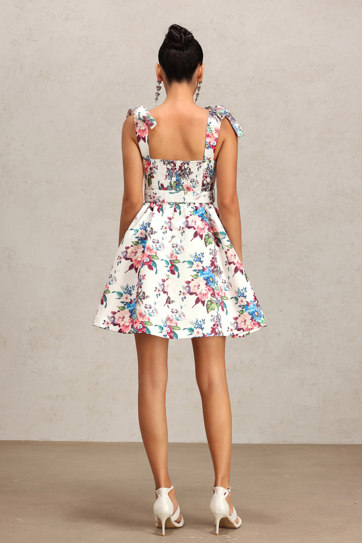 Skyler Halter Floral Printed Mini Dress