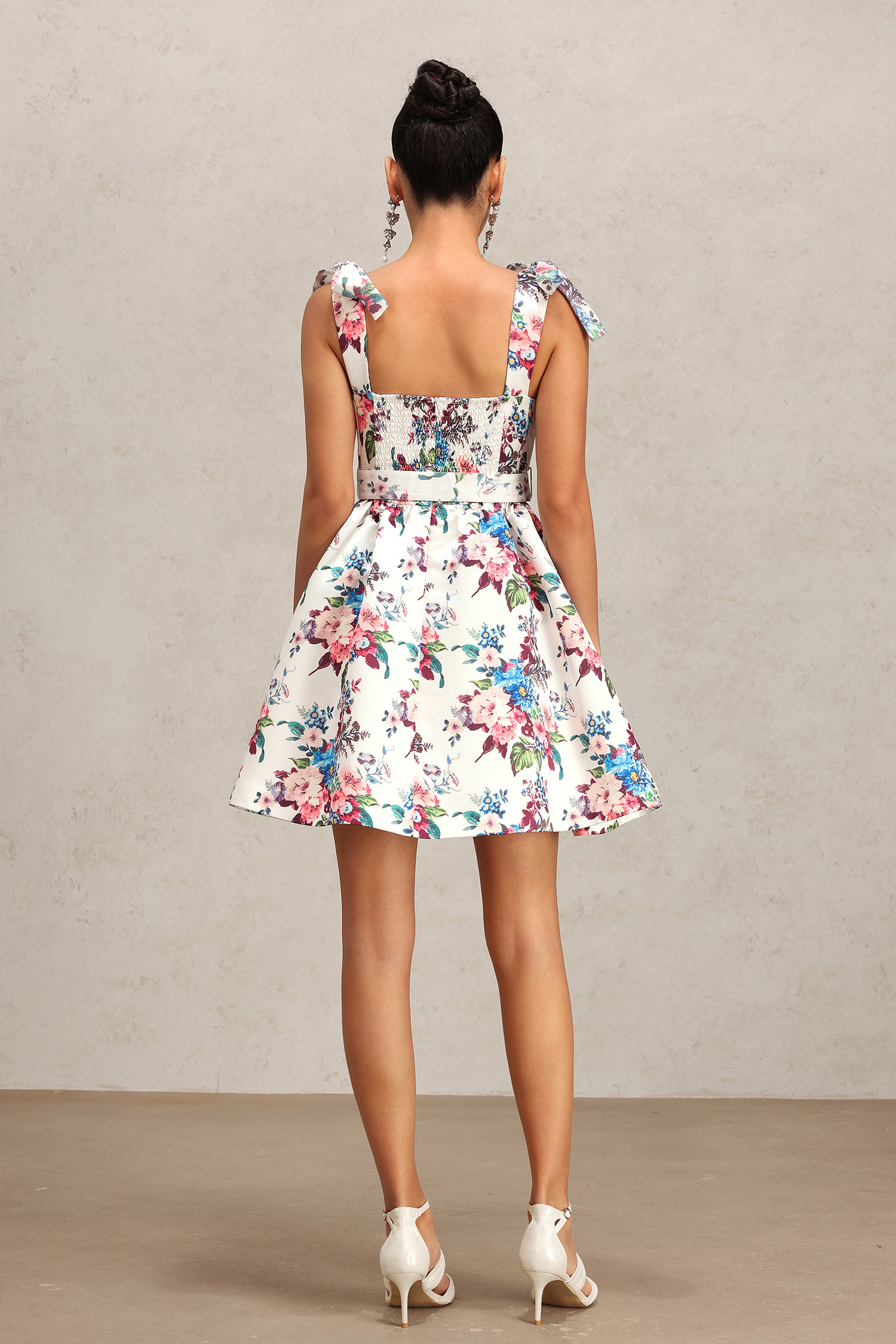 Skyler Halter Floral Printed Mini Dress