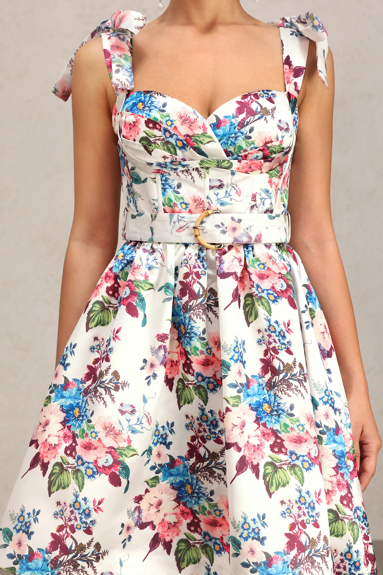 Skyler Halter Floral Printed Mini Dress