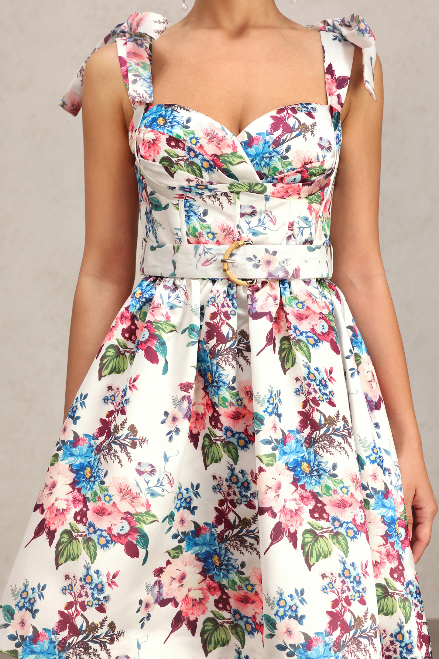 Skyler Halter Floral Printed Mini Dress