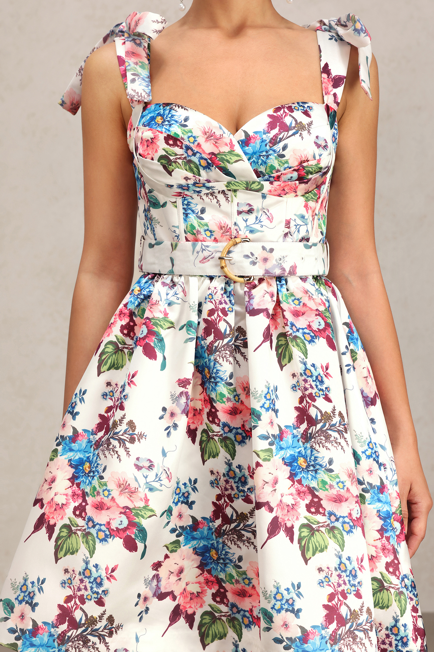 Skyler Halter Floral Printed Mini Dress