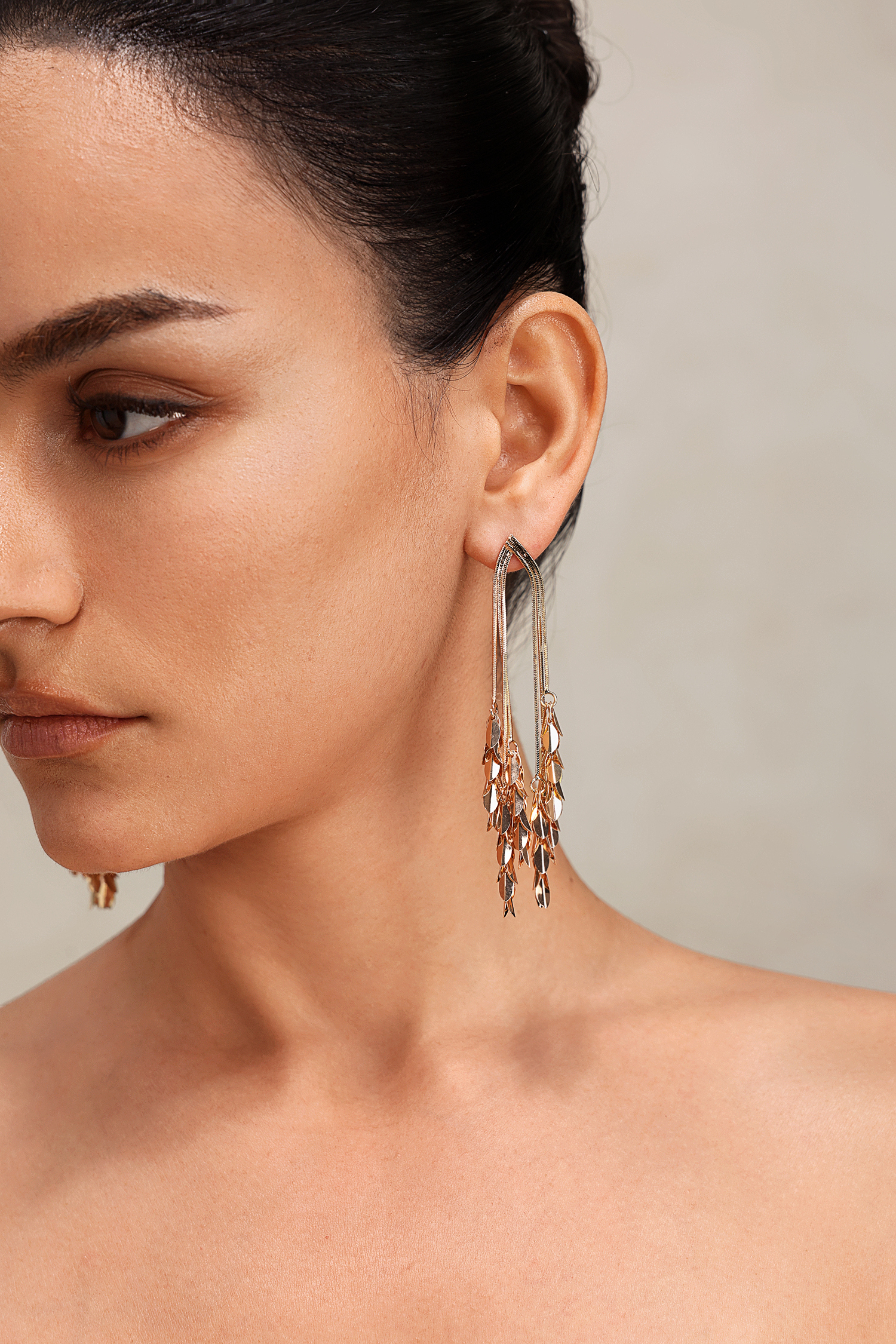 Valema Tassels Leaves Earrings