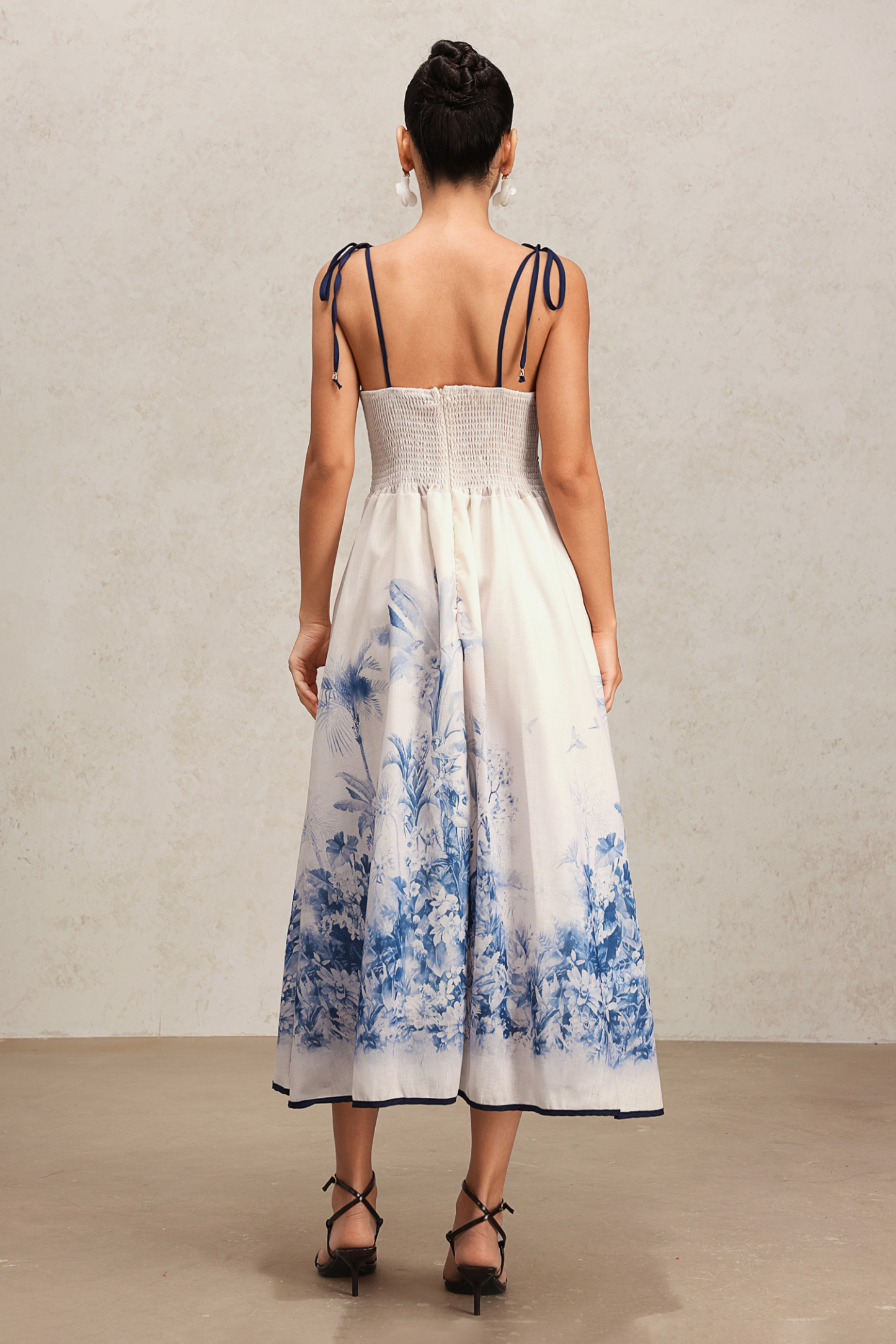 Kasuni Halter Floral Printed Maxi Dress