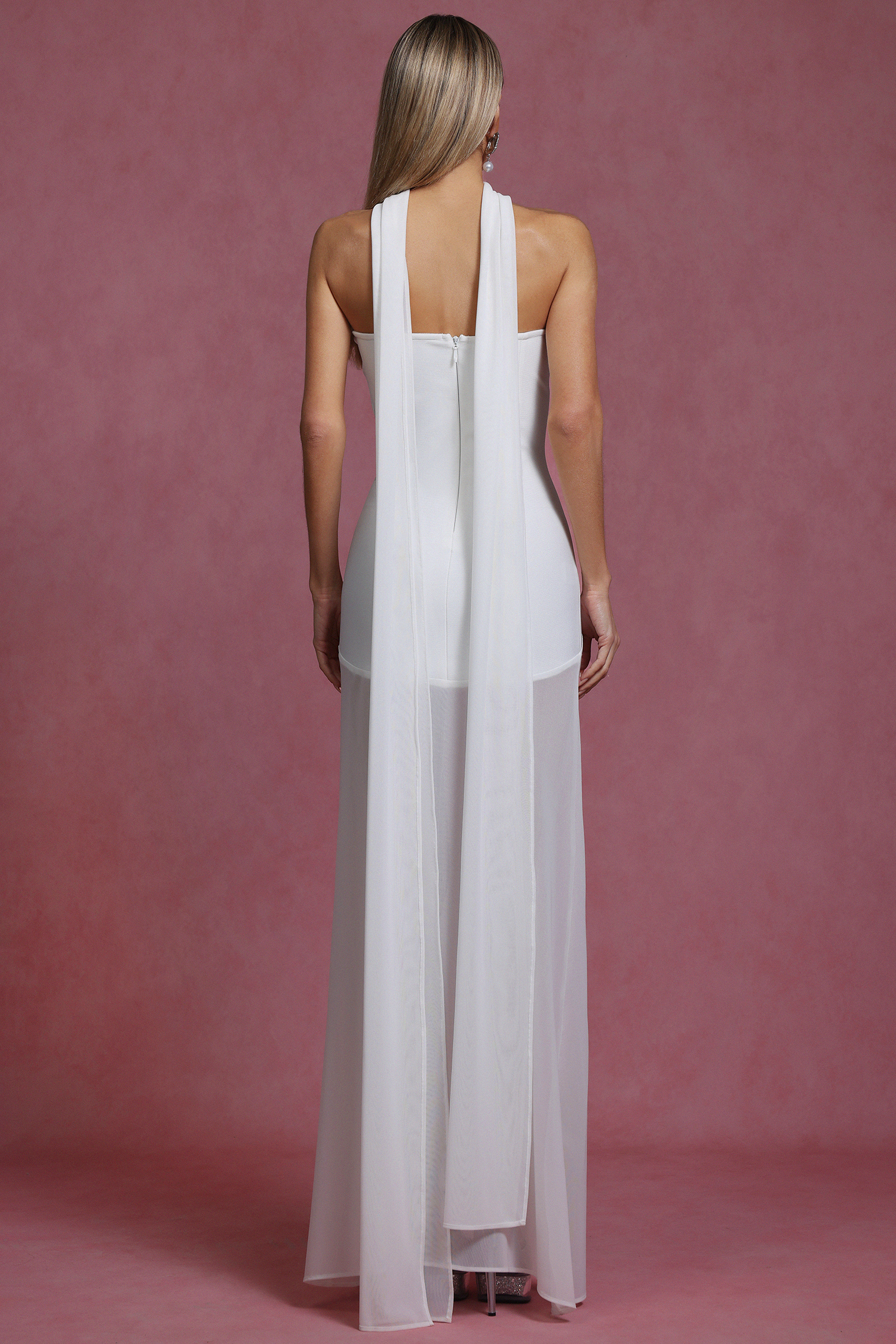 Elysande Sleeveless Streamer Bandage Maxi Dress