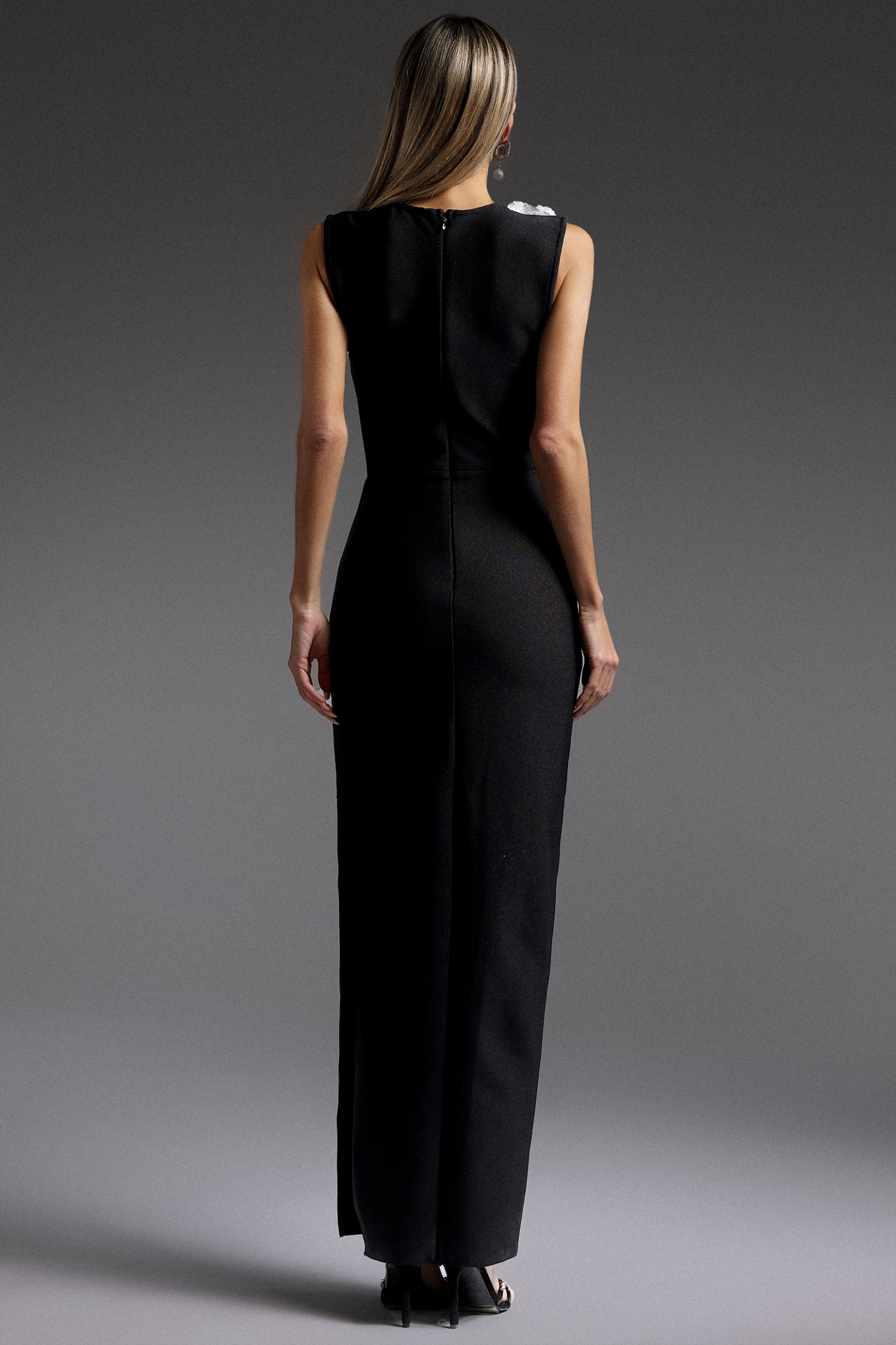 Havani Sleeveless Flowers Tassel Bandage Maxi Dress