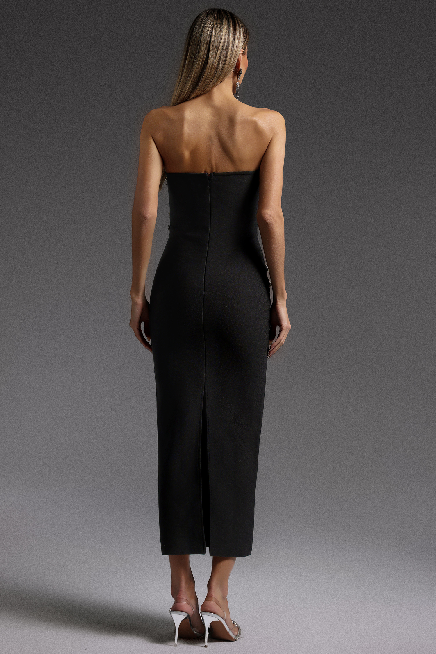 Oga Seeveless Diamond Bandage Maxi Dress