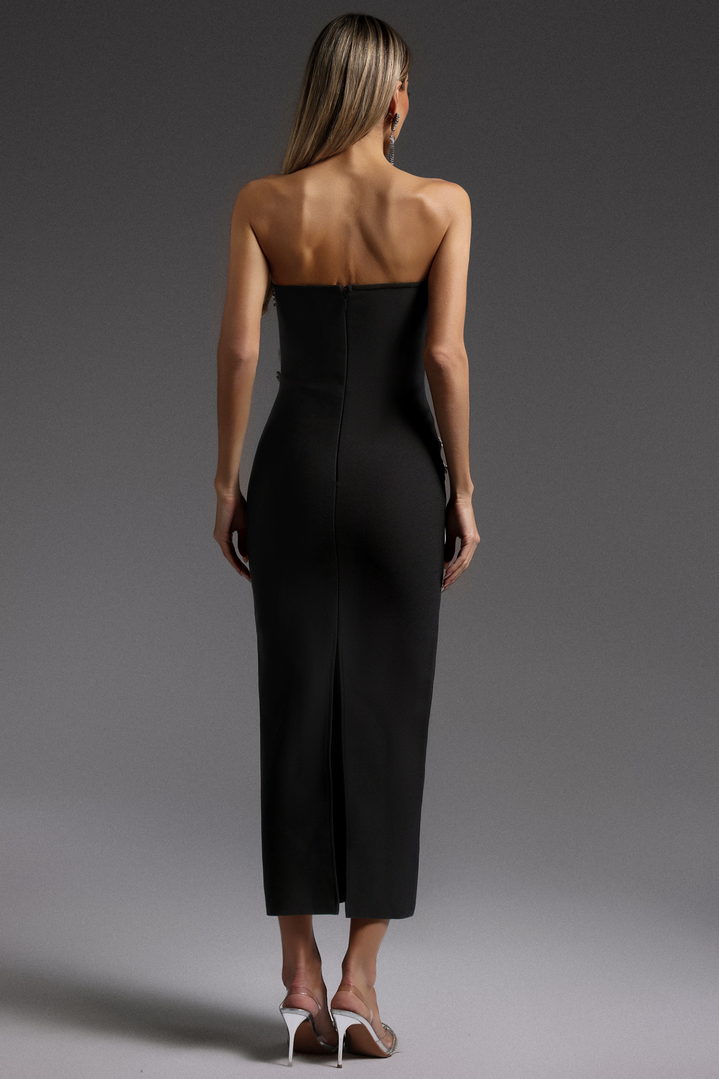 Oga Seeveless Diamond Bandage Maxi Dress