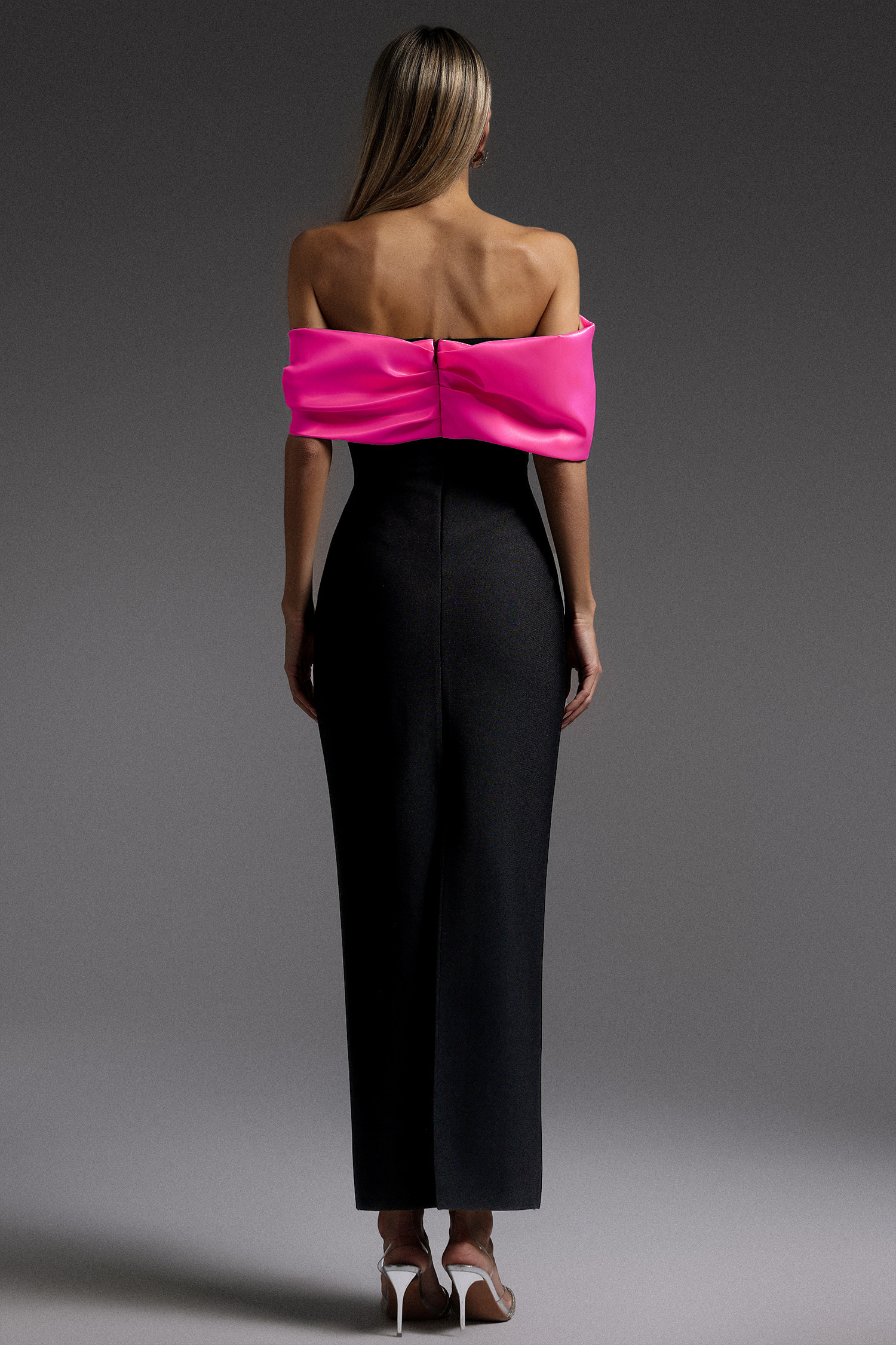 Lala Off-The-Shoulder Fold Bandage Maxi Dress