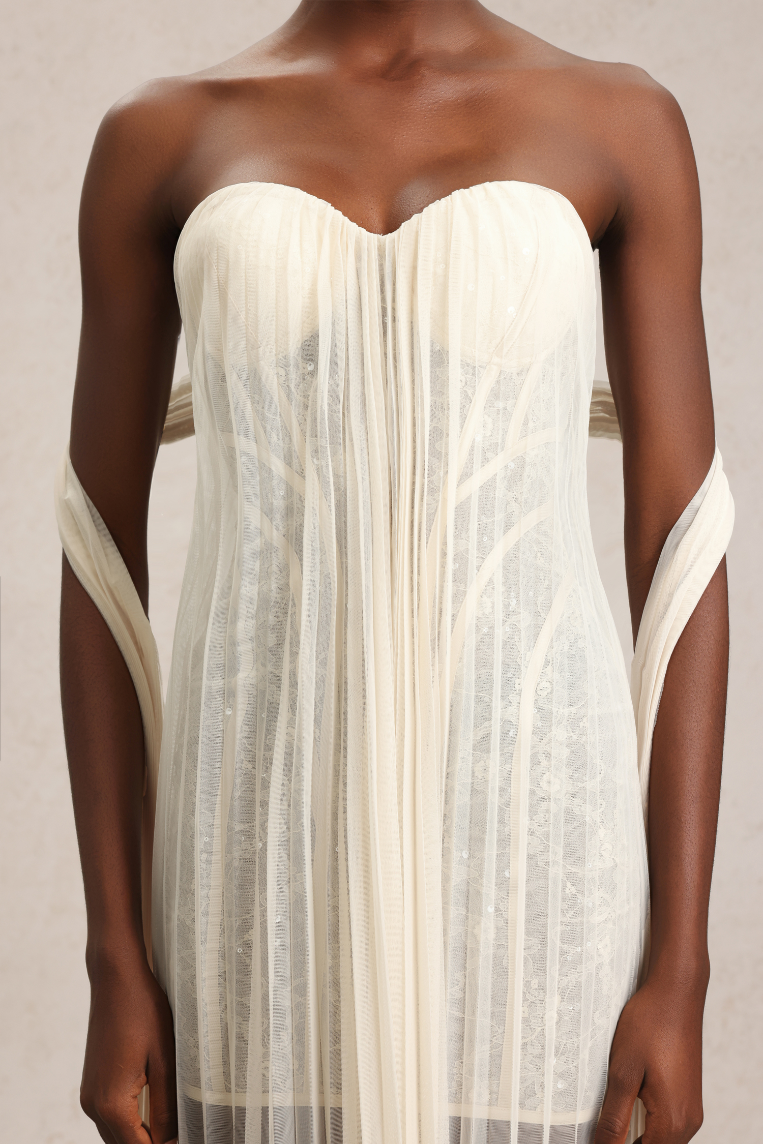Maka Sleeveless Lace Sequin Maxi Dress