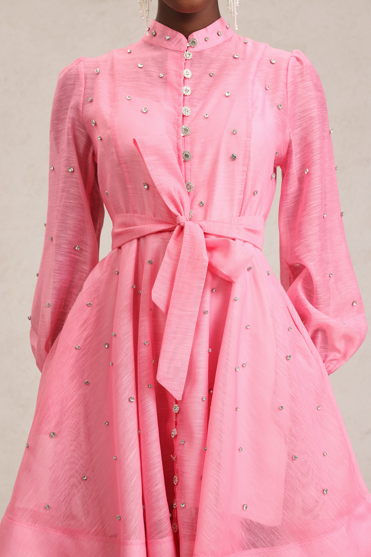 Yara Diamond Long Sleeve Mini Dress