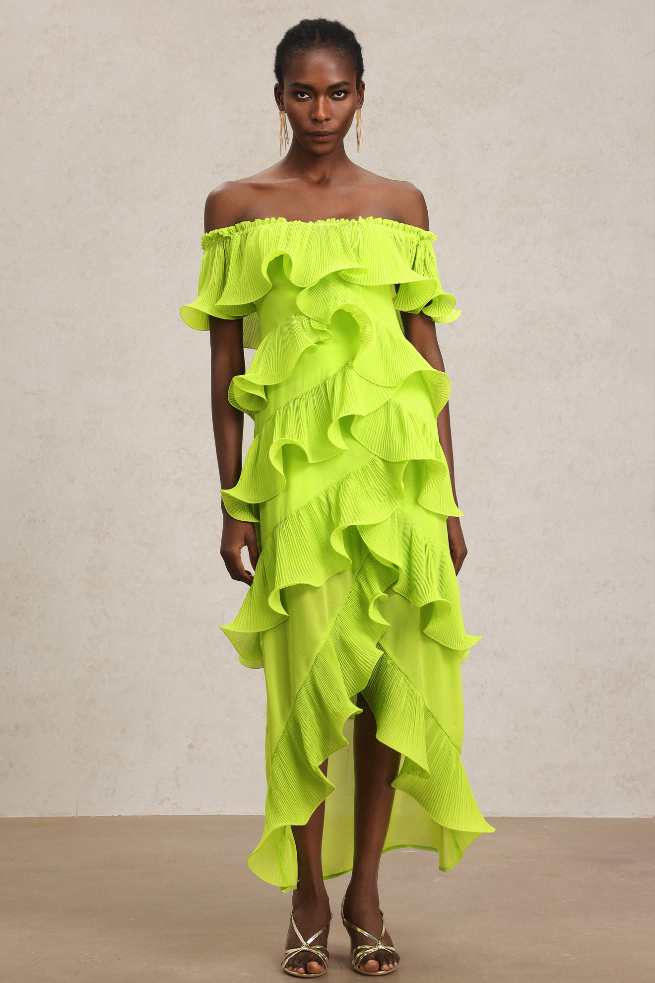 Sete Off-The-Shoulder Asymmetric Slit Maxi Dress