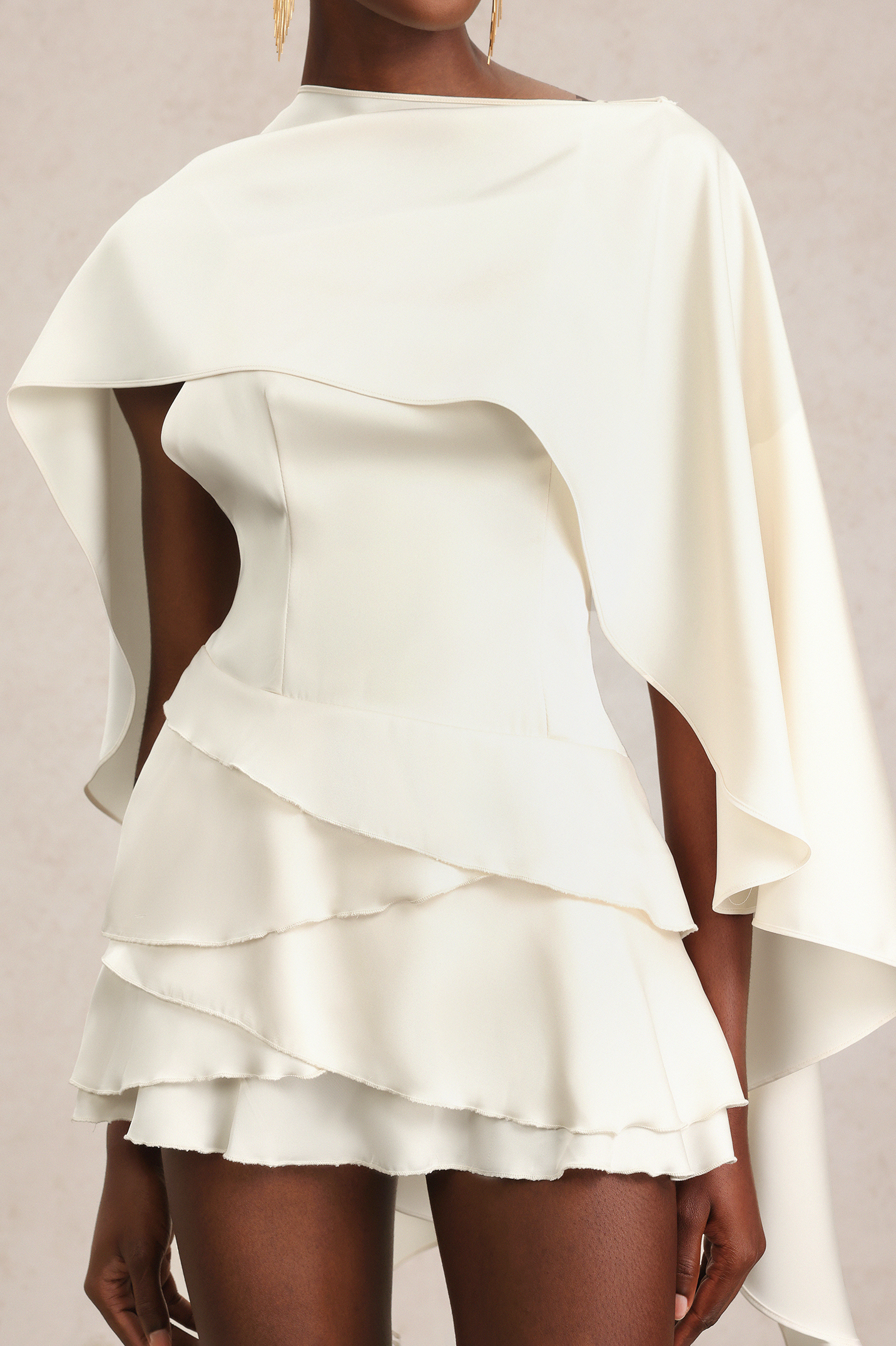 Susan Backless Sleeveless Layered Mini Dress
