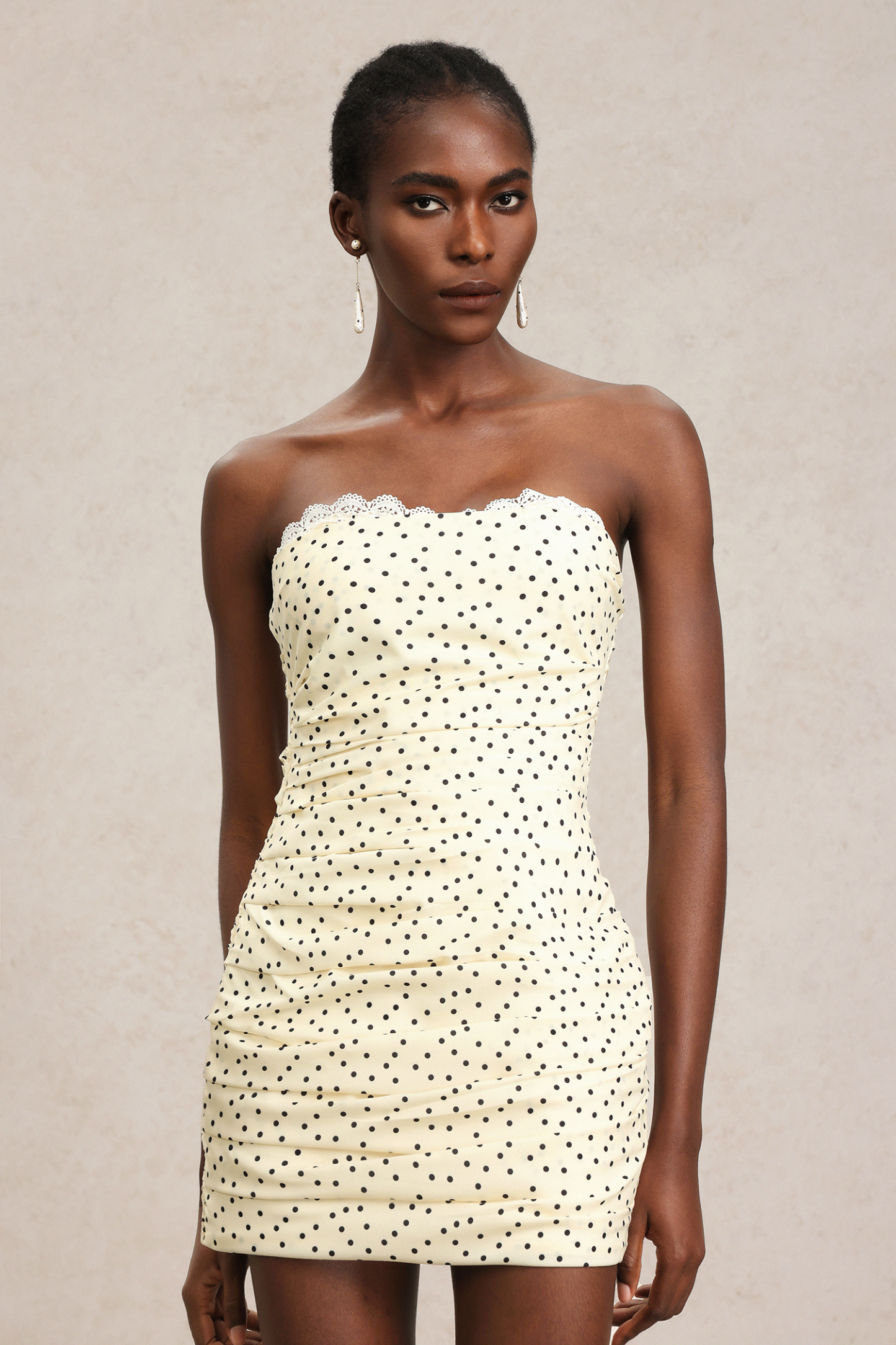 Twyla Sleeveless Dot Printed Mini Dress