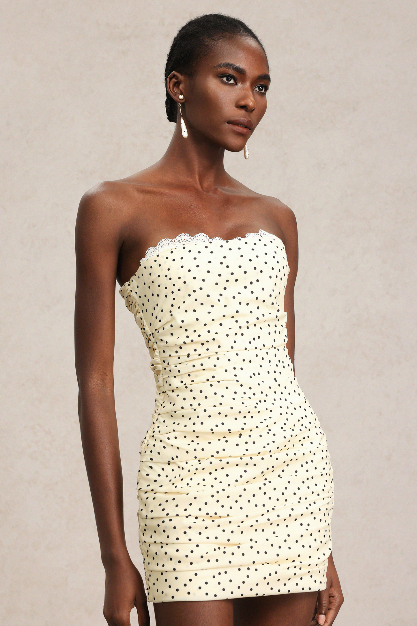 Twyla Sleeveless Dot Printed Mini Dress