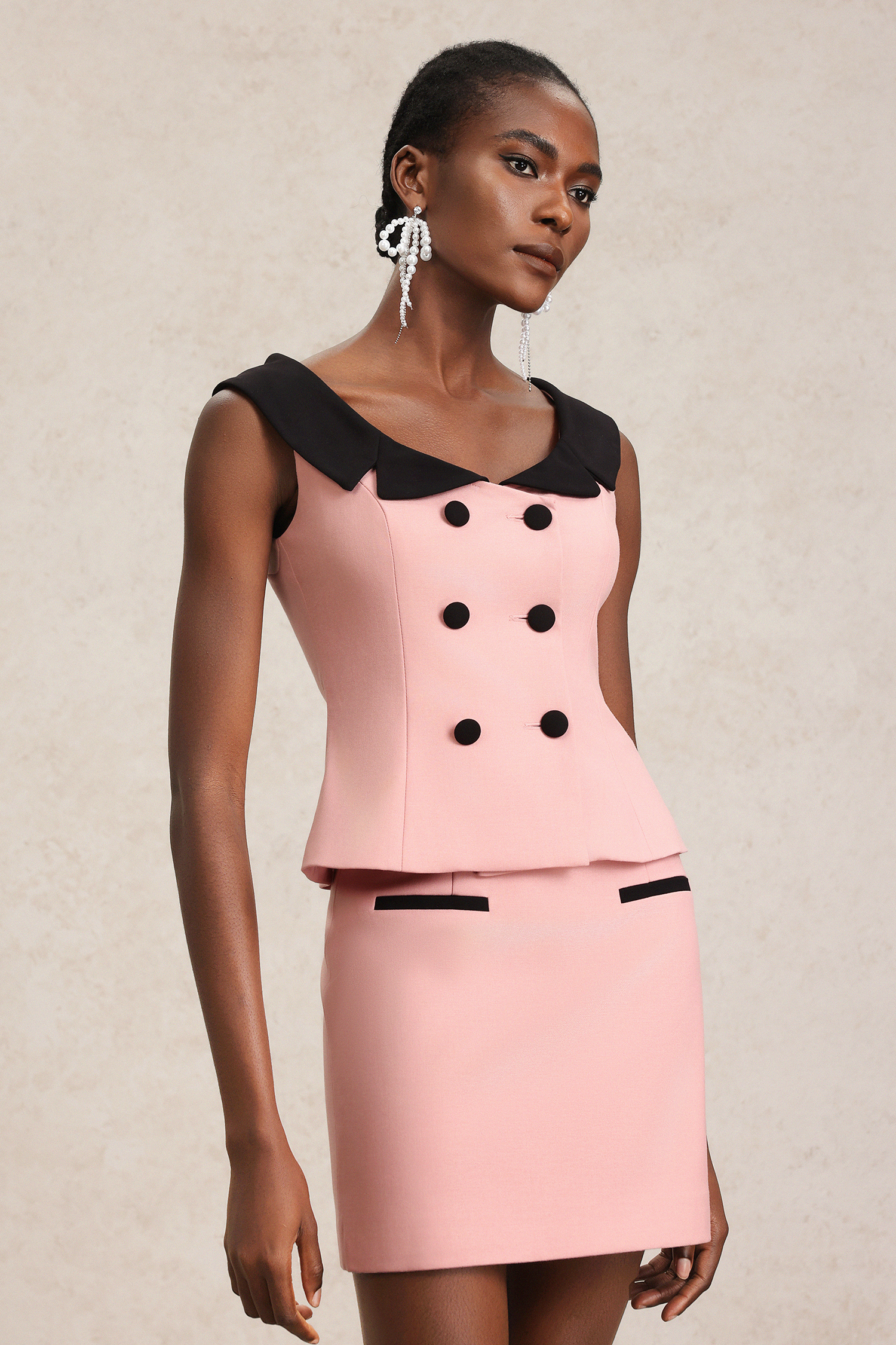 Ueza Sleeveless Top And Skirt Two-Piece Set