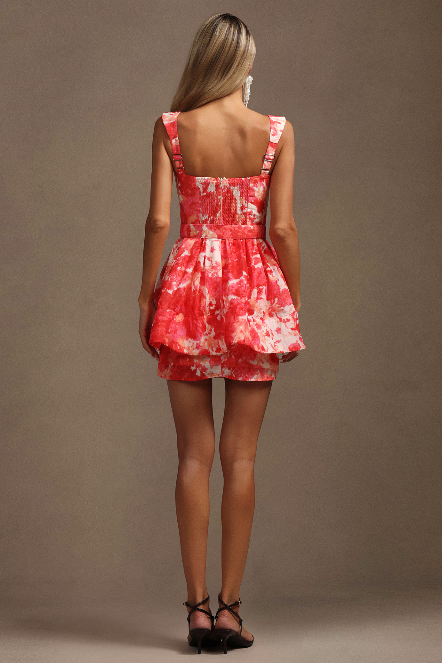 Jaxon Halter Floral Printed Mini Dress
