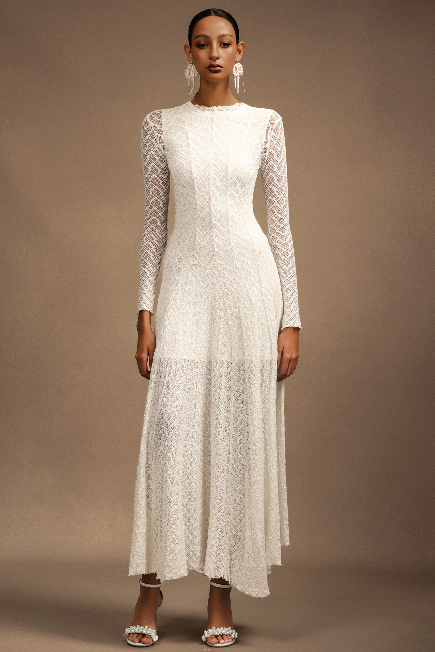 Pascale Round Neck Long Sleeves Maxi Dress