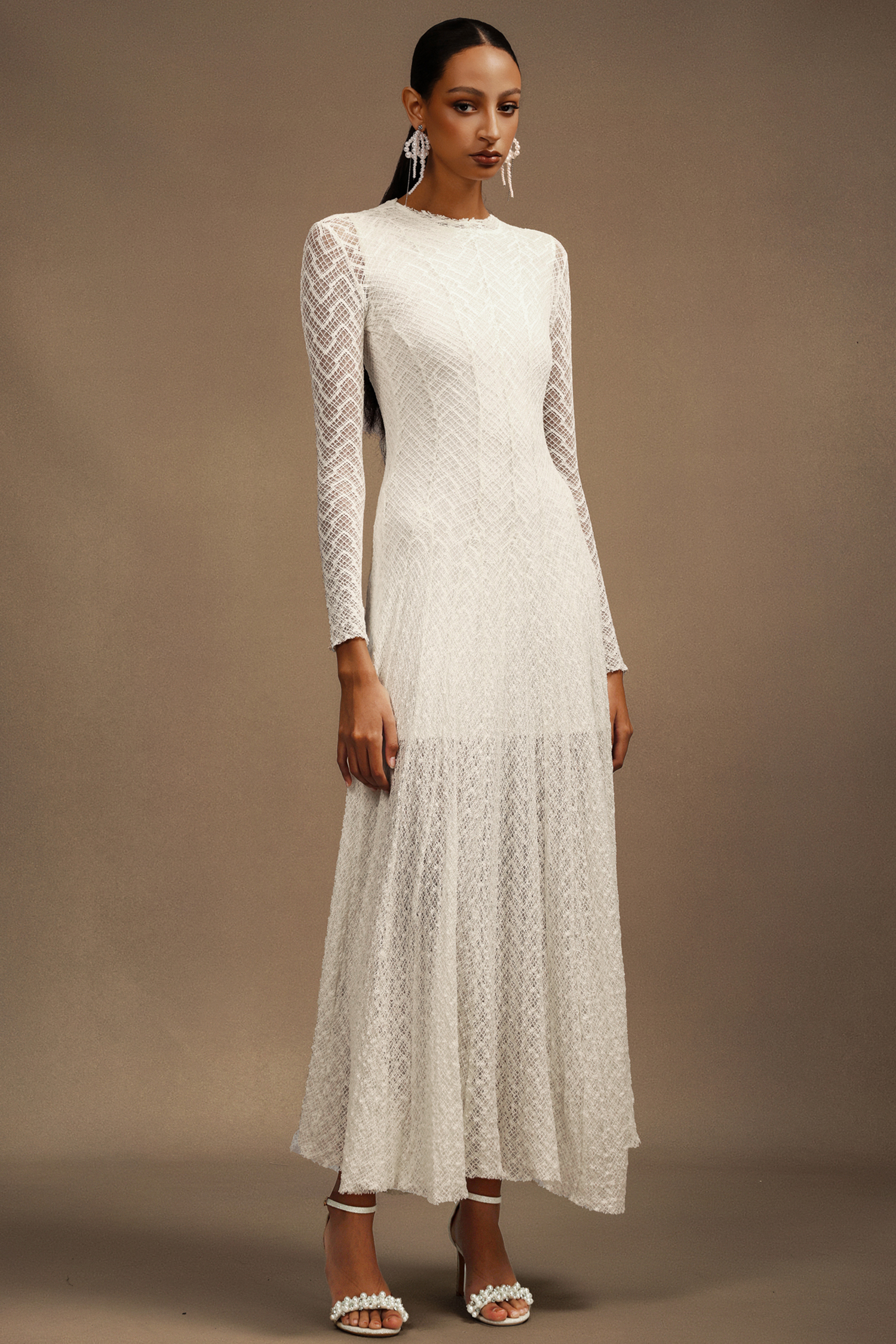 Pascale Round Neck Long Sleeves Maxi Dress
