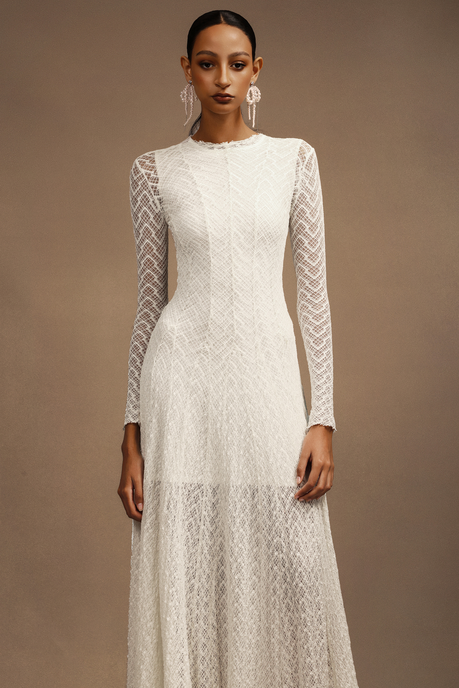 Pascale Round Neck Long Sleeves Maxi Dress